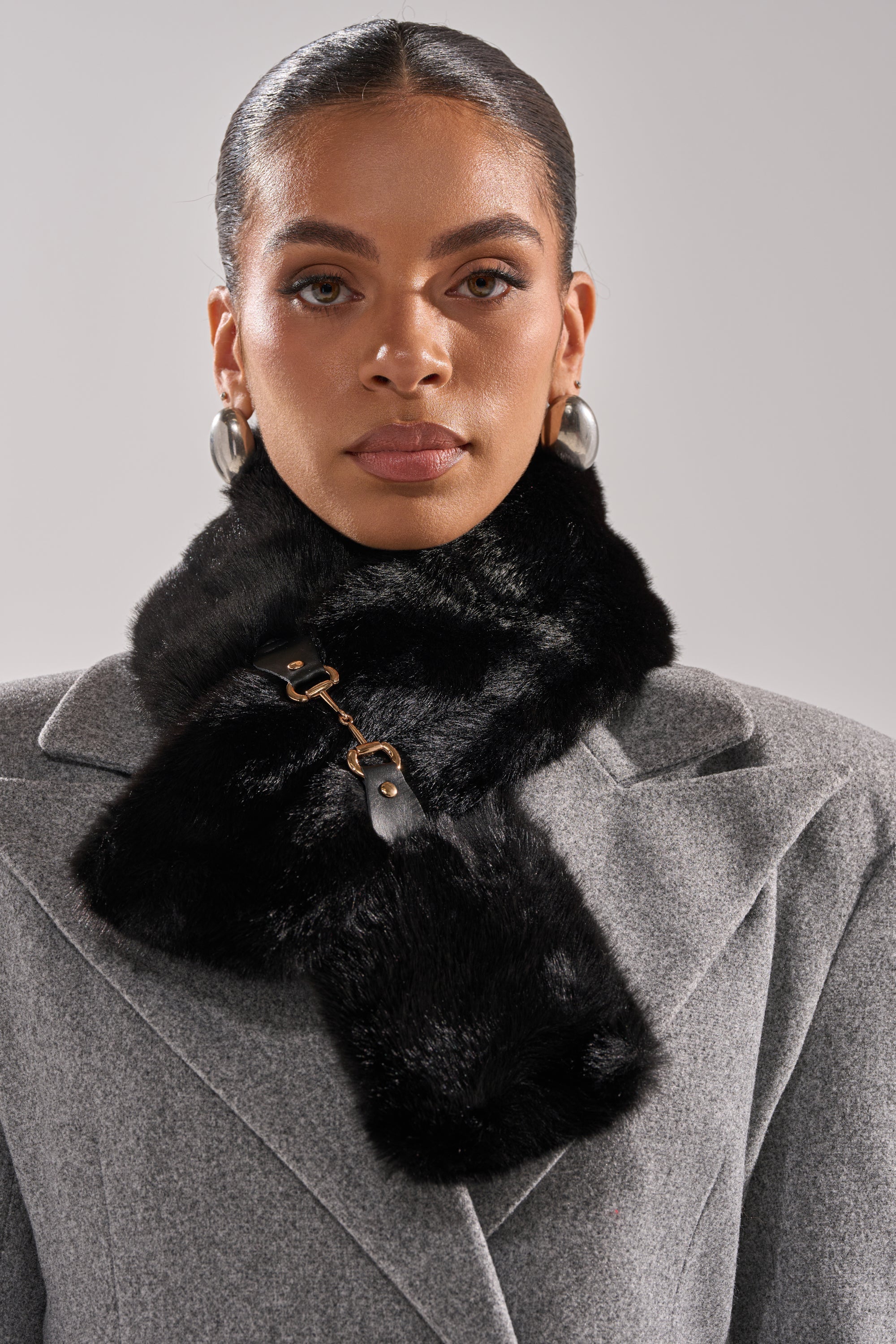 HORSEBIT FAUX FUR SCARF