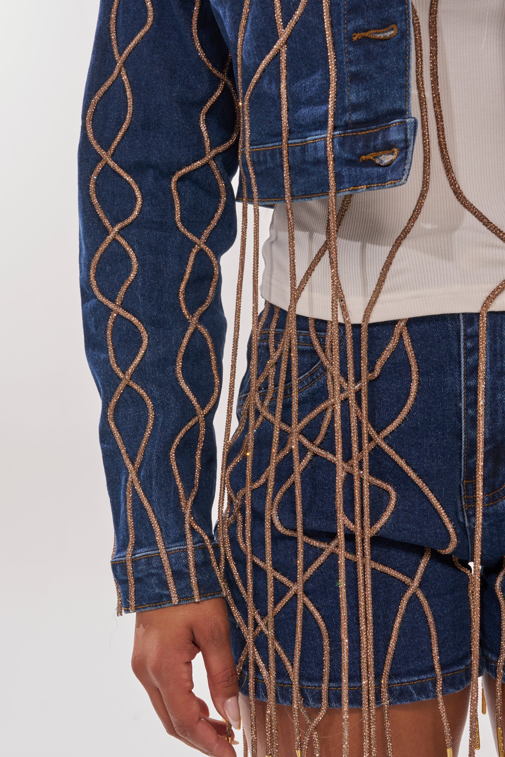 NINA EMBELLISHED DENIM JACKET