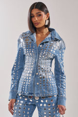 STUDS EVERYWHERE BUTTON DOWN
