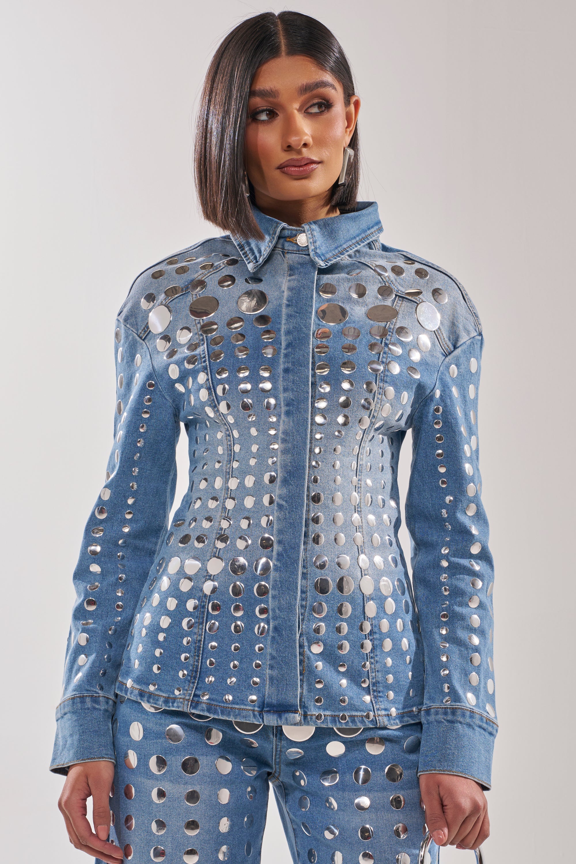 STUDS EVERYWHERE BUTTON DOWN