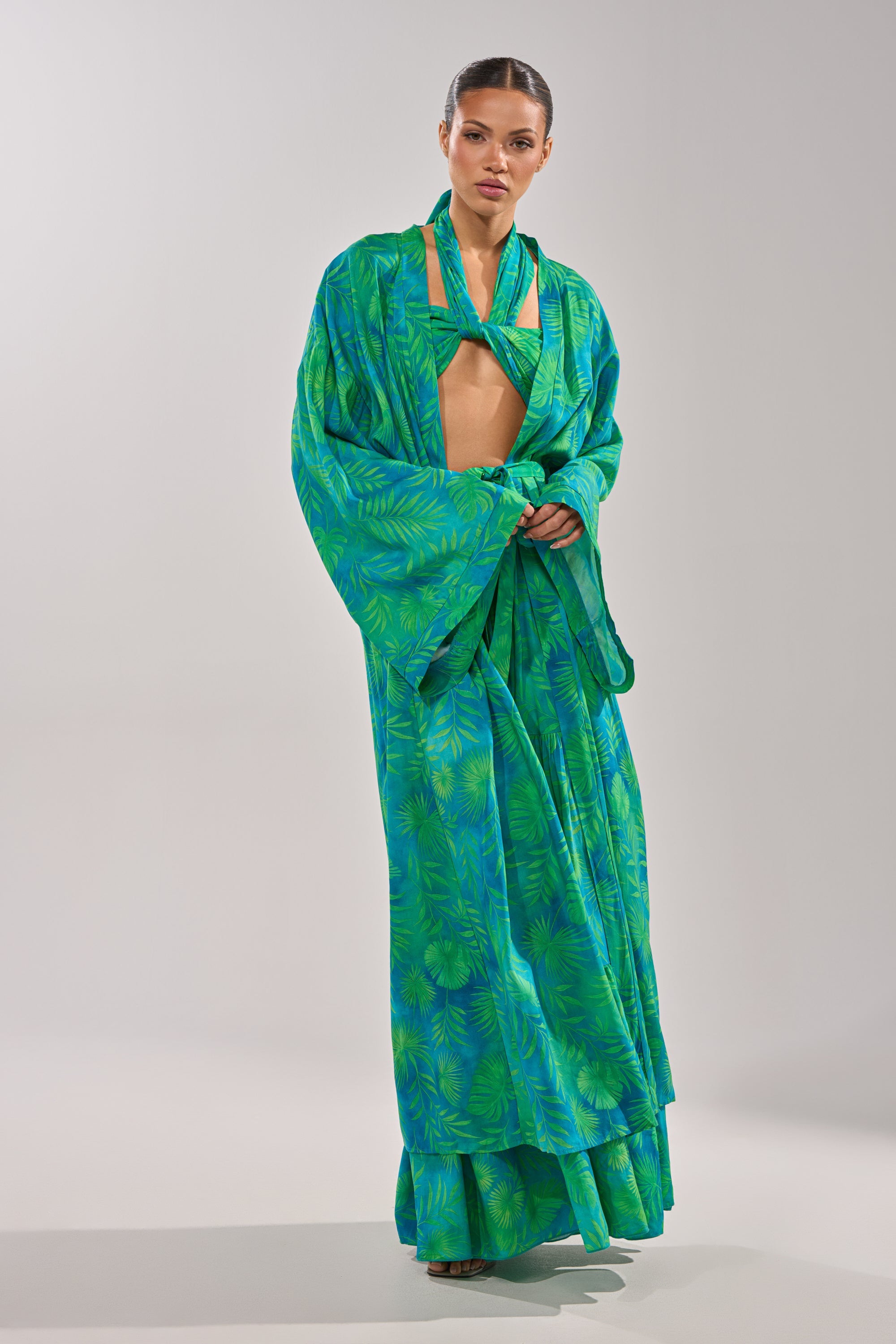 INTO THE GARDEN DUSTER IN GREEN
