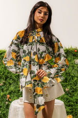 JULIE FLORAL PEPLUM BLOUSE