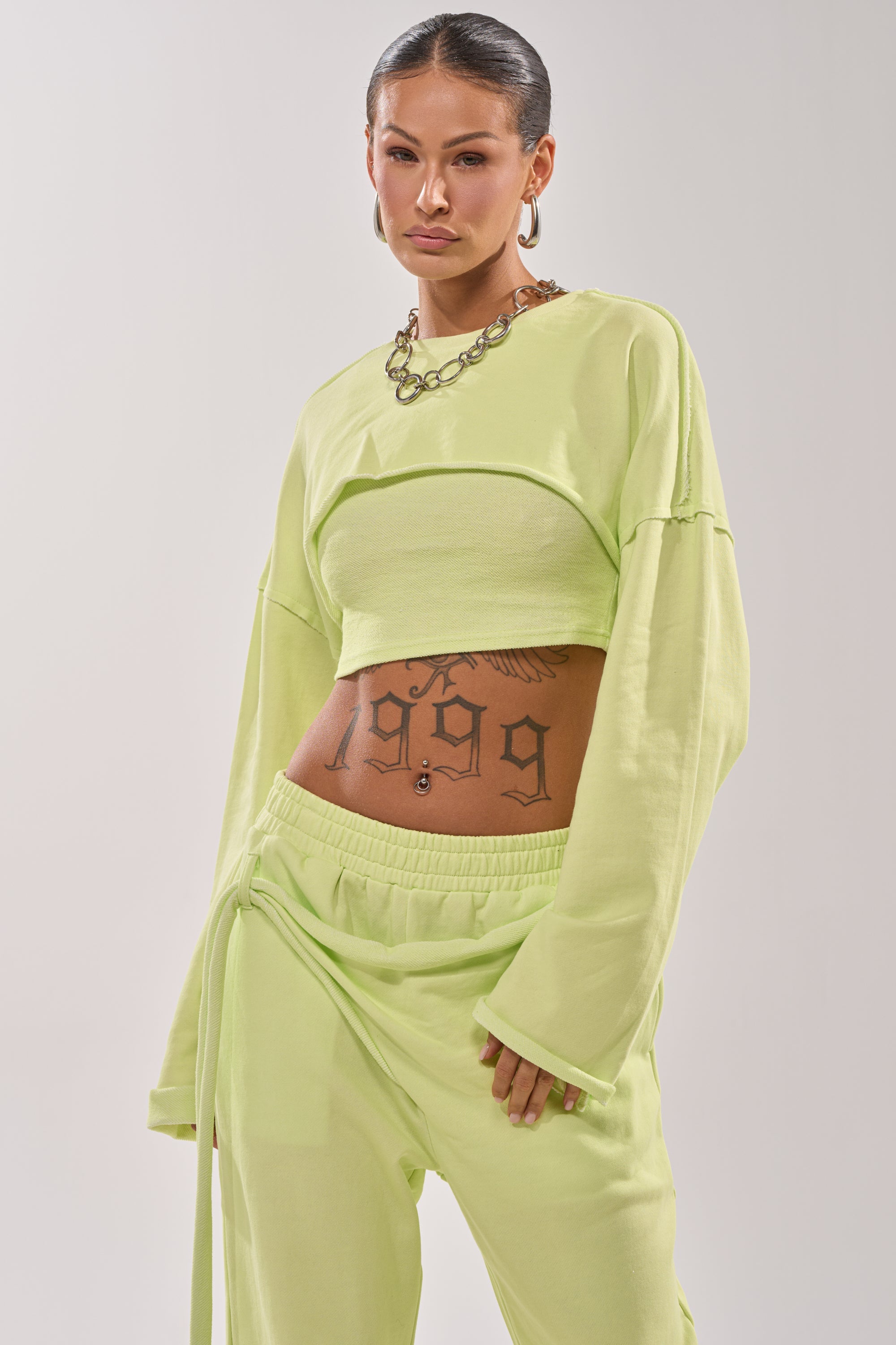 TRY ME BABY CROP SWEATSHIRT