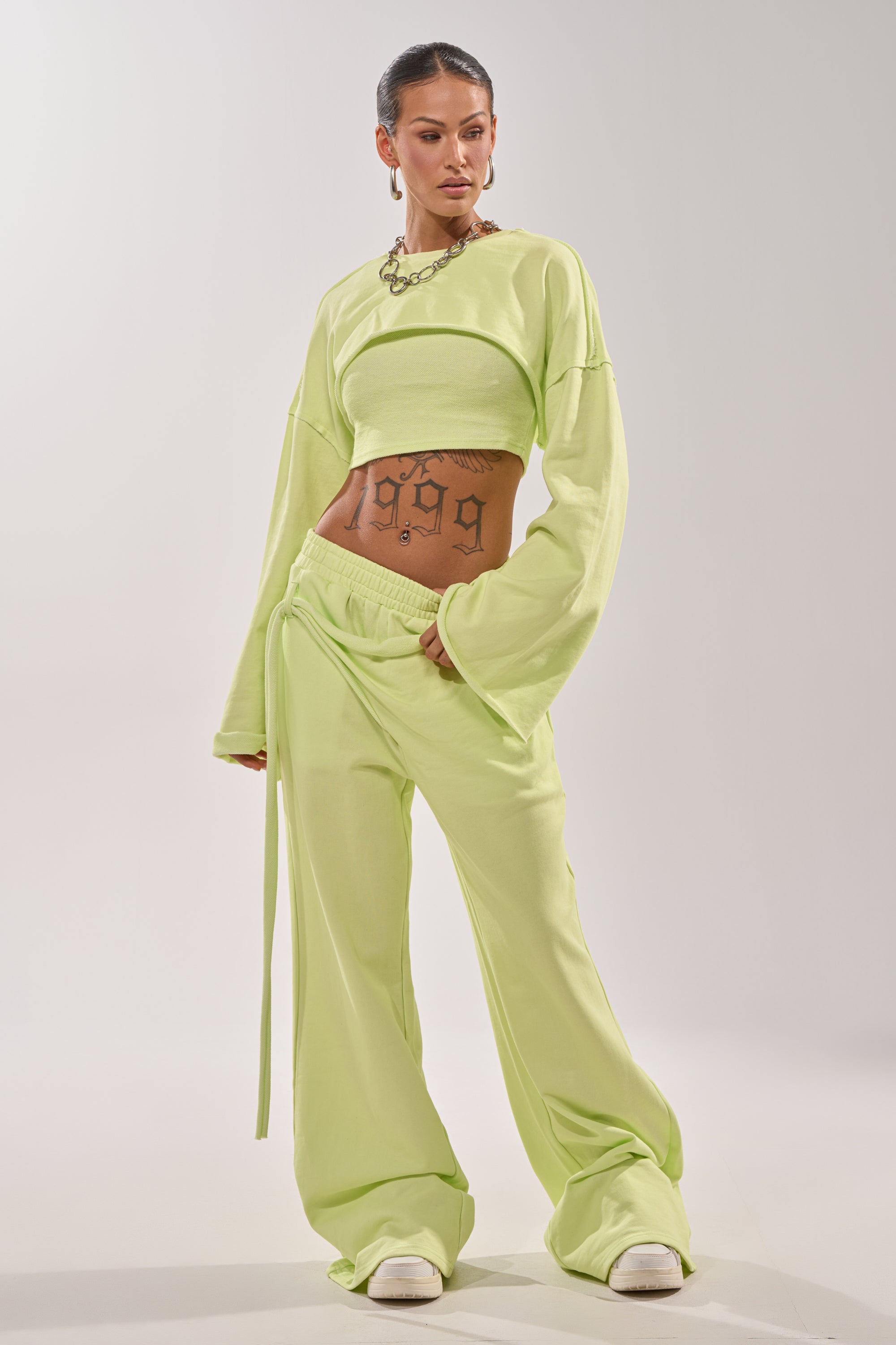 TRY ME BABY CROP SWEATSHIRT