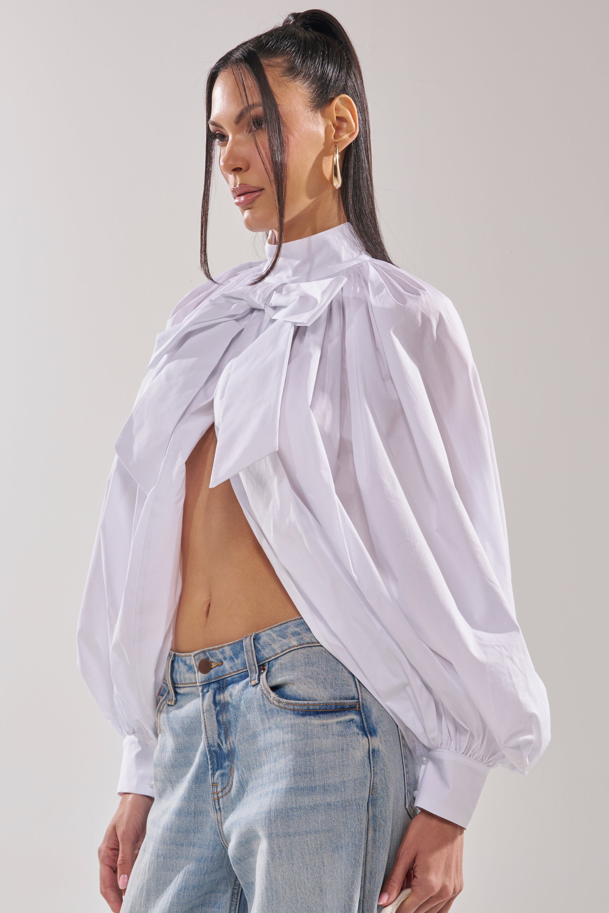 BLACK TIE AFFAIR BLOUSE IN WHITE