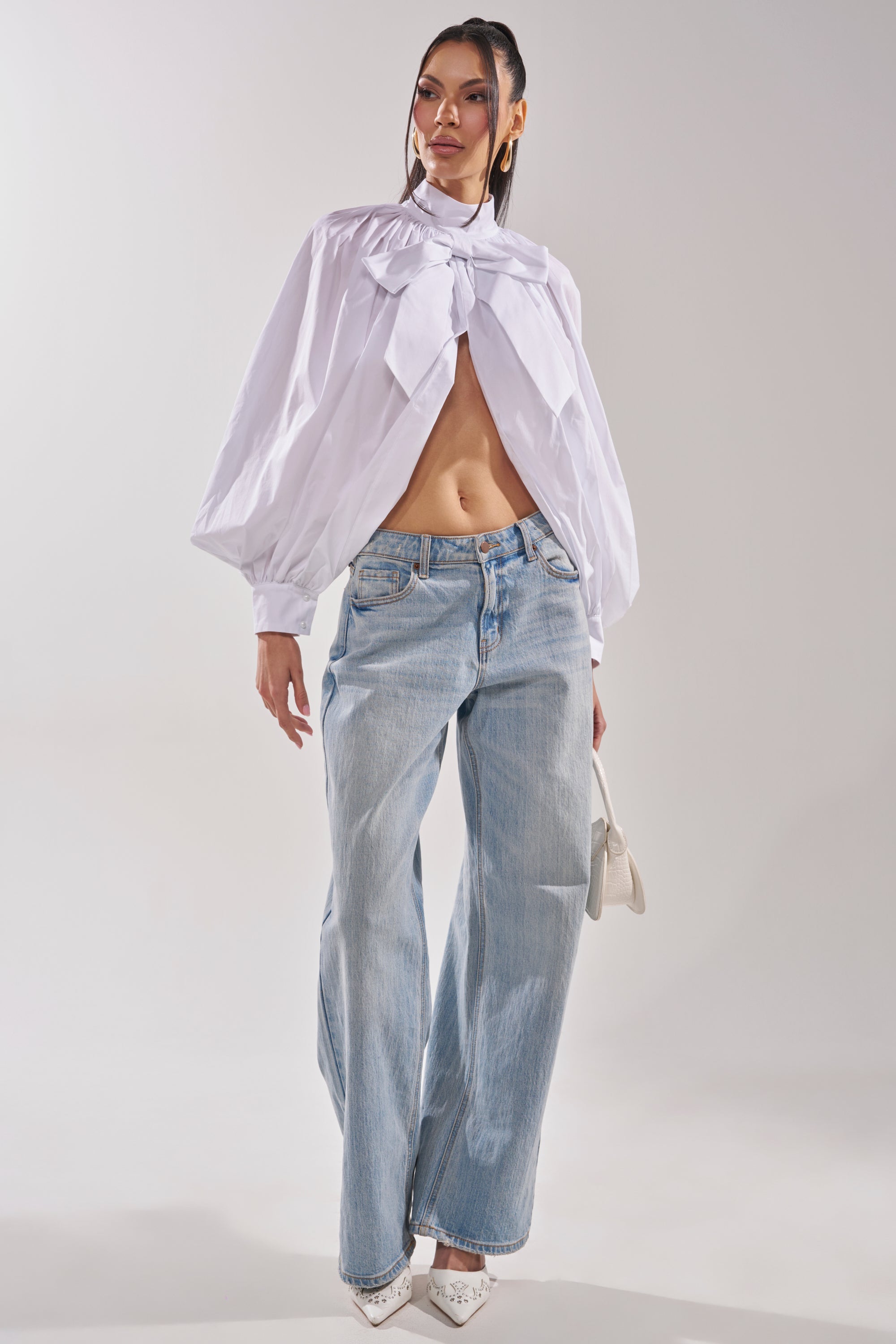 BLACK TIE AFFAIR BLOUSE IN WHITE