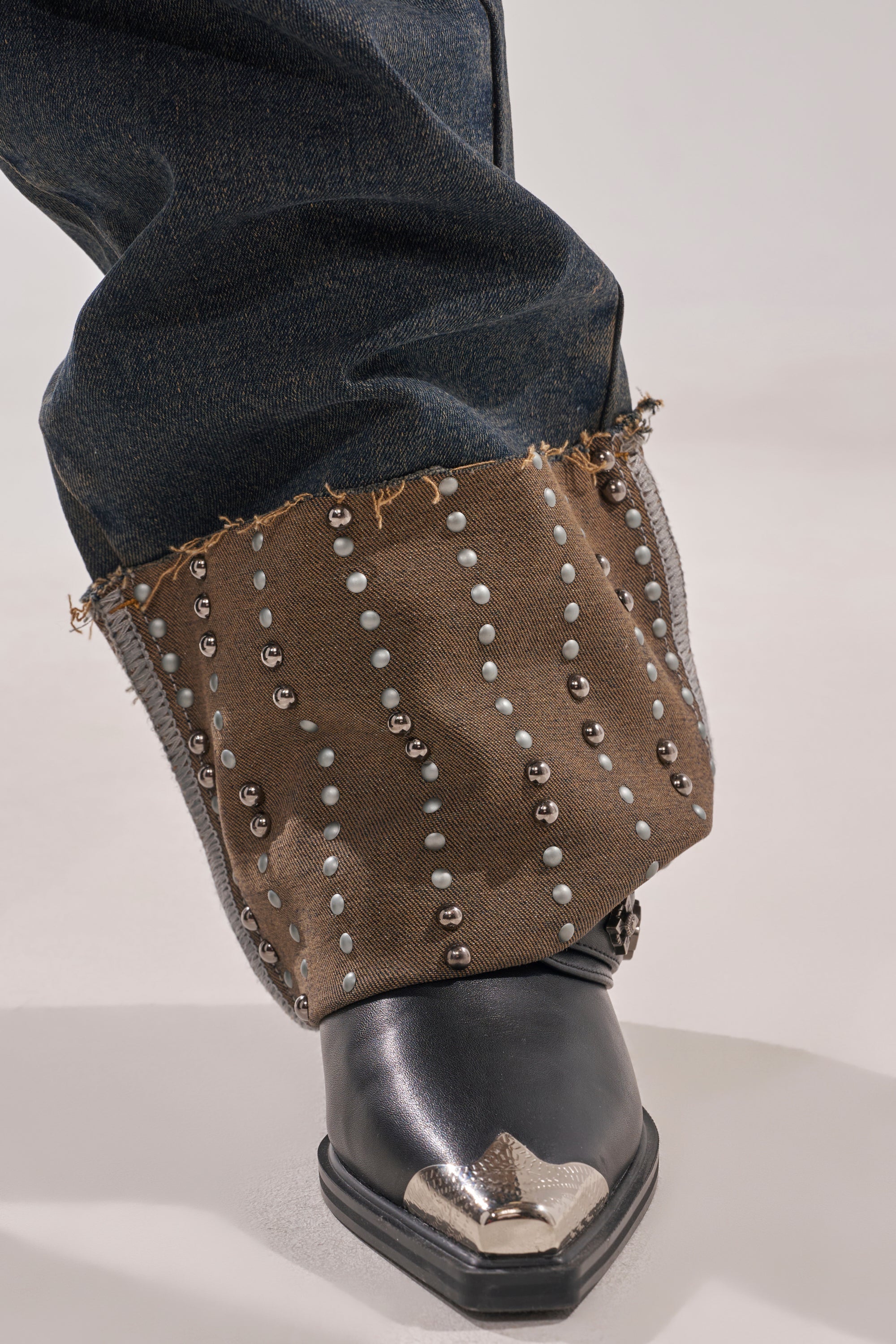 VANJA STUDDED WIDE LEG DENIM