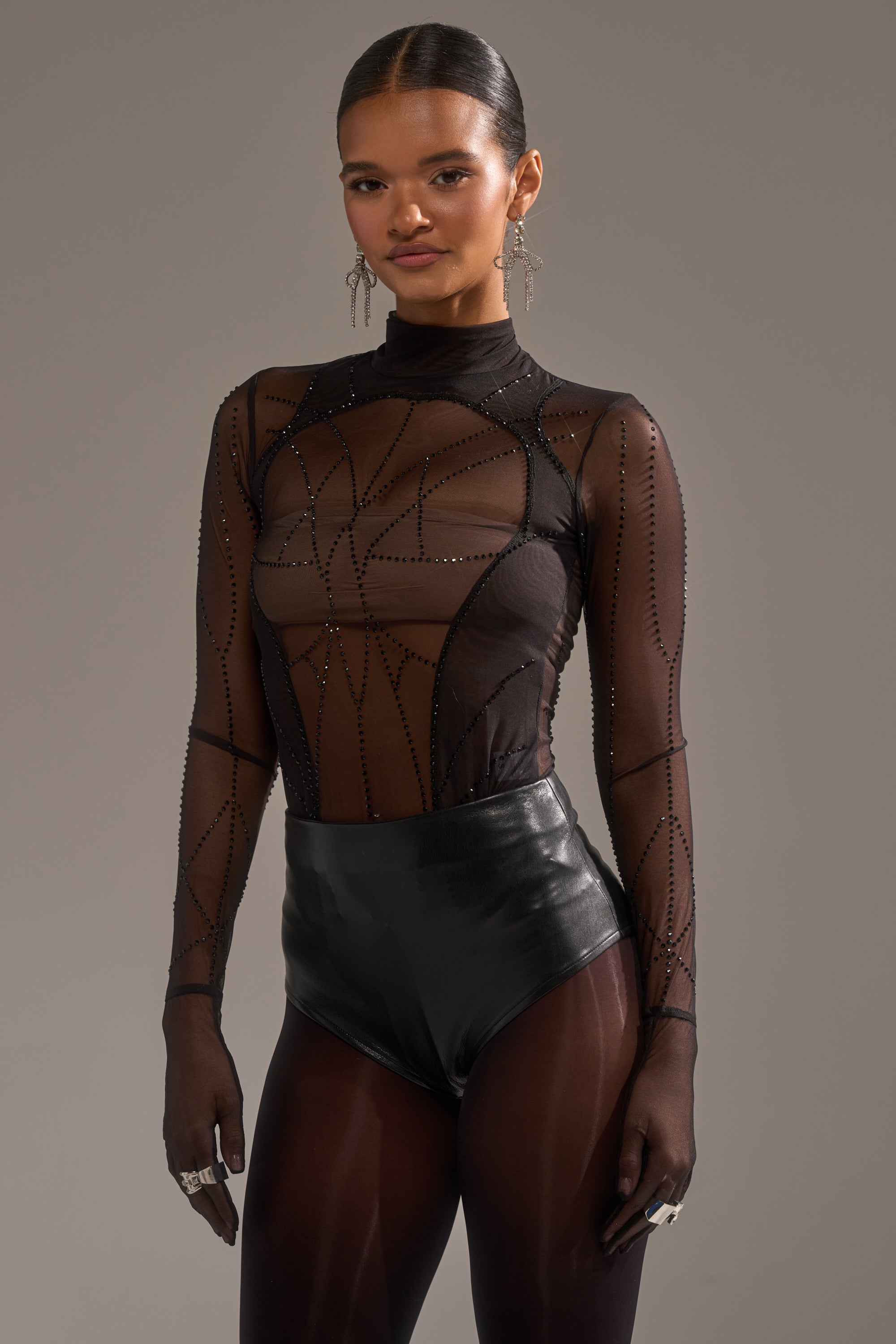 SPIDER GIRL MESH BODYSUIT