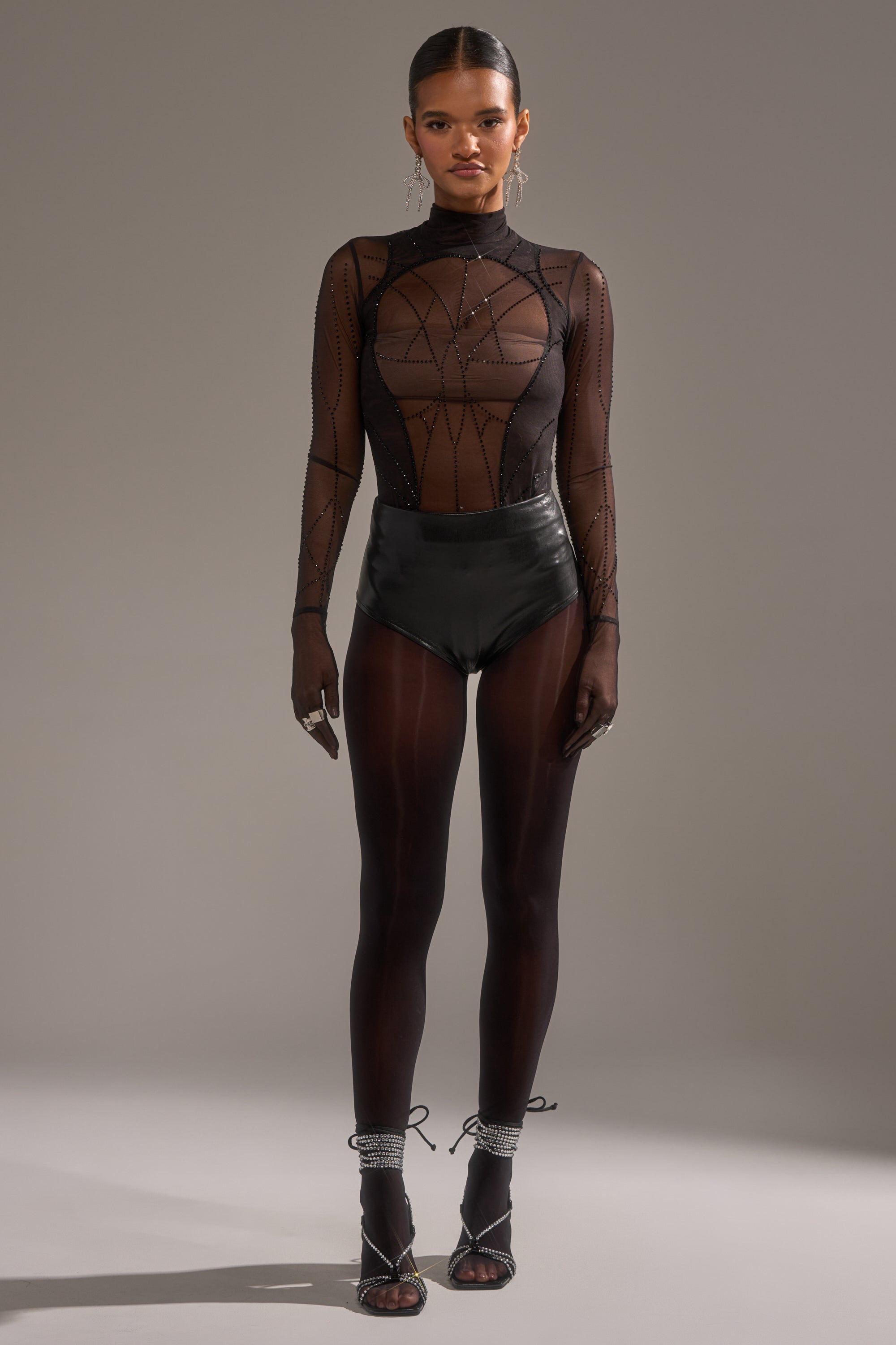 SPIDER GIRL MESH BODYSUIT