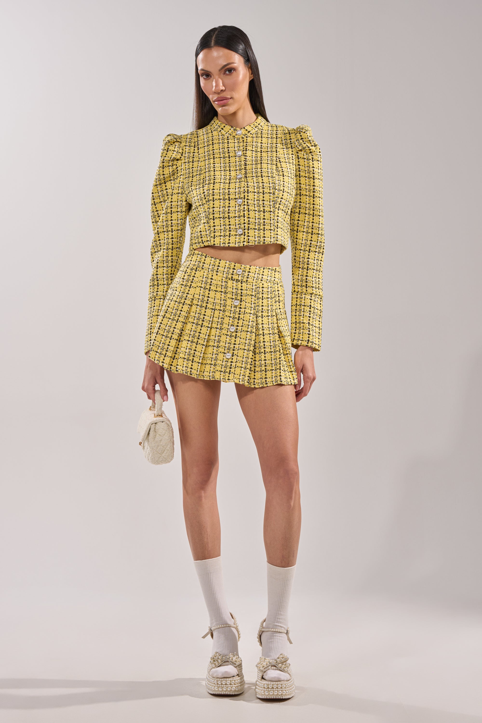 FINN TWEED MINI SKIRT