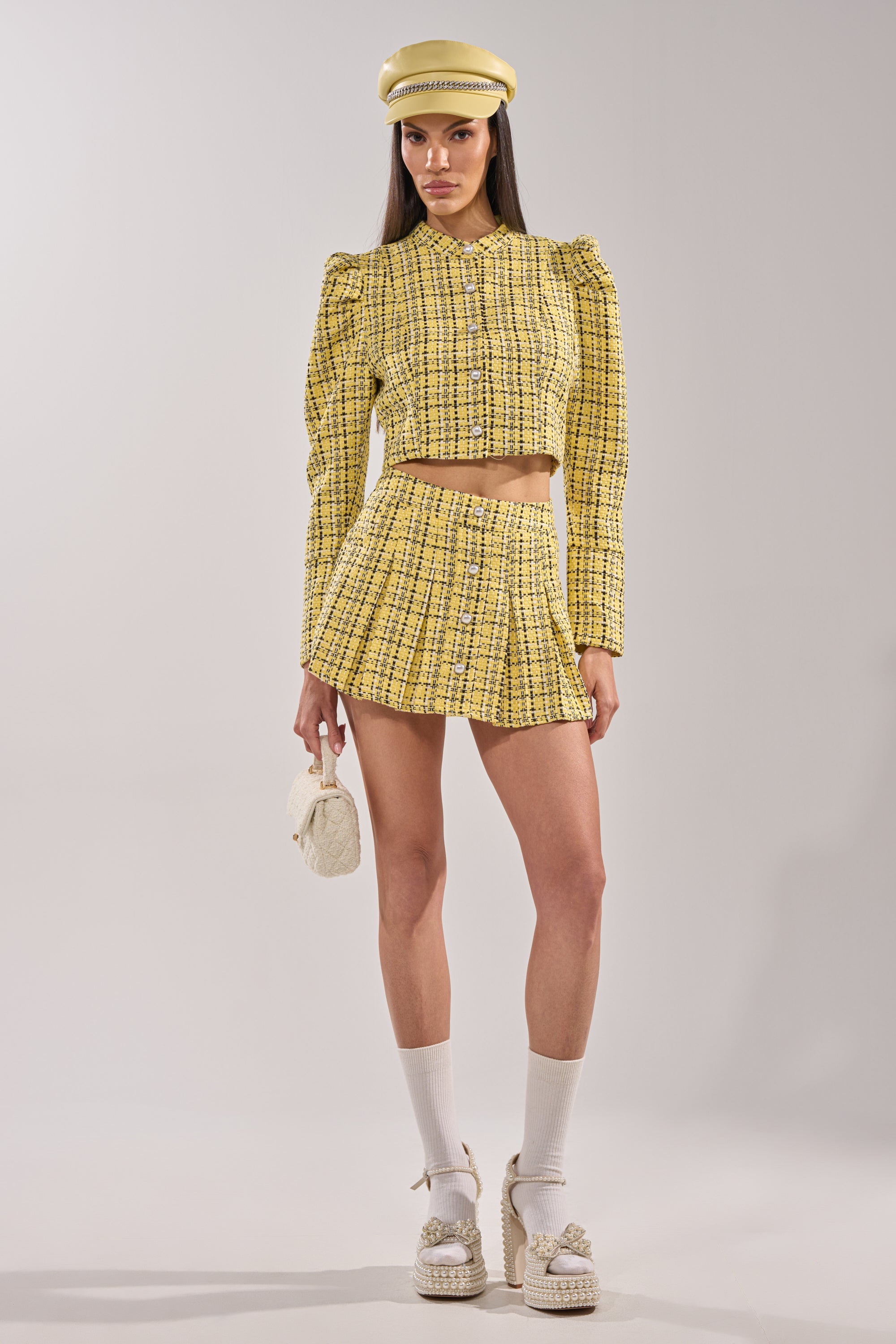 FINN TWEED MINI SKIRT