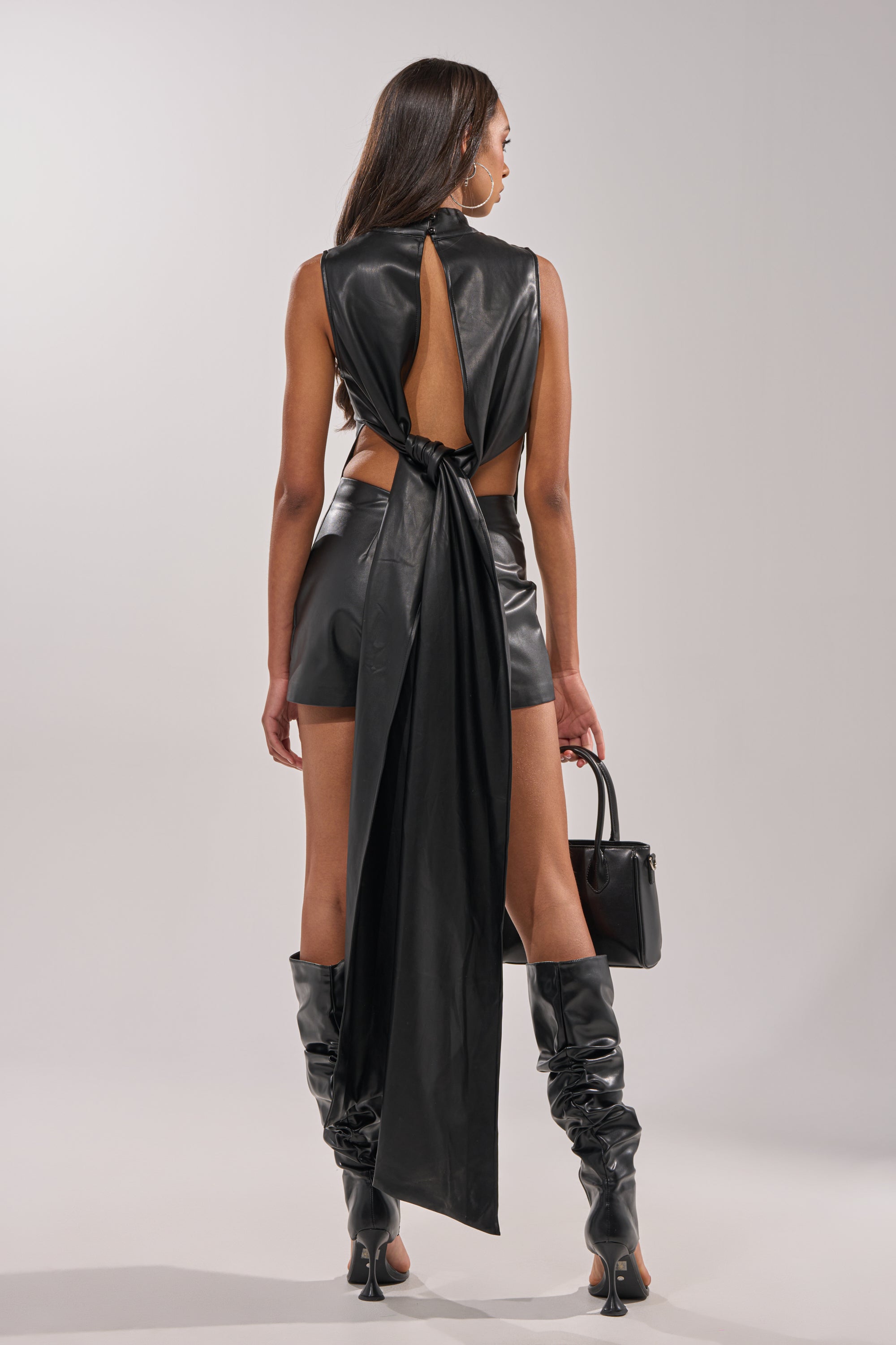 BABY GIRL FAUX LEATHER BLOUSE