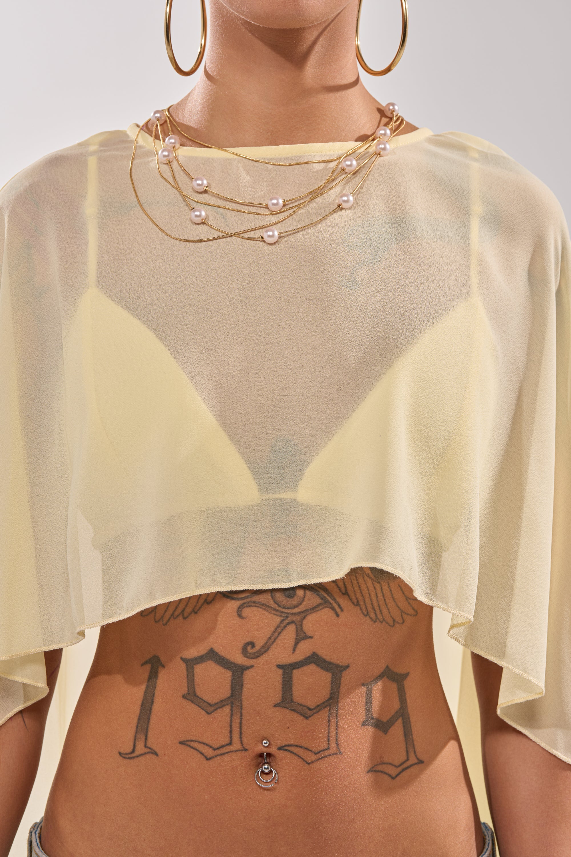 COOL GIRL CHIFFON BLOUSE IN YELLOW