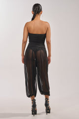 NO CHILL MESH JUMPSUIT IN BLACK