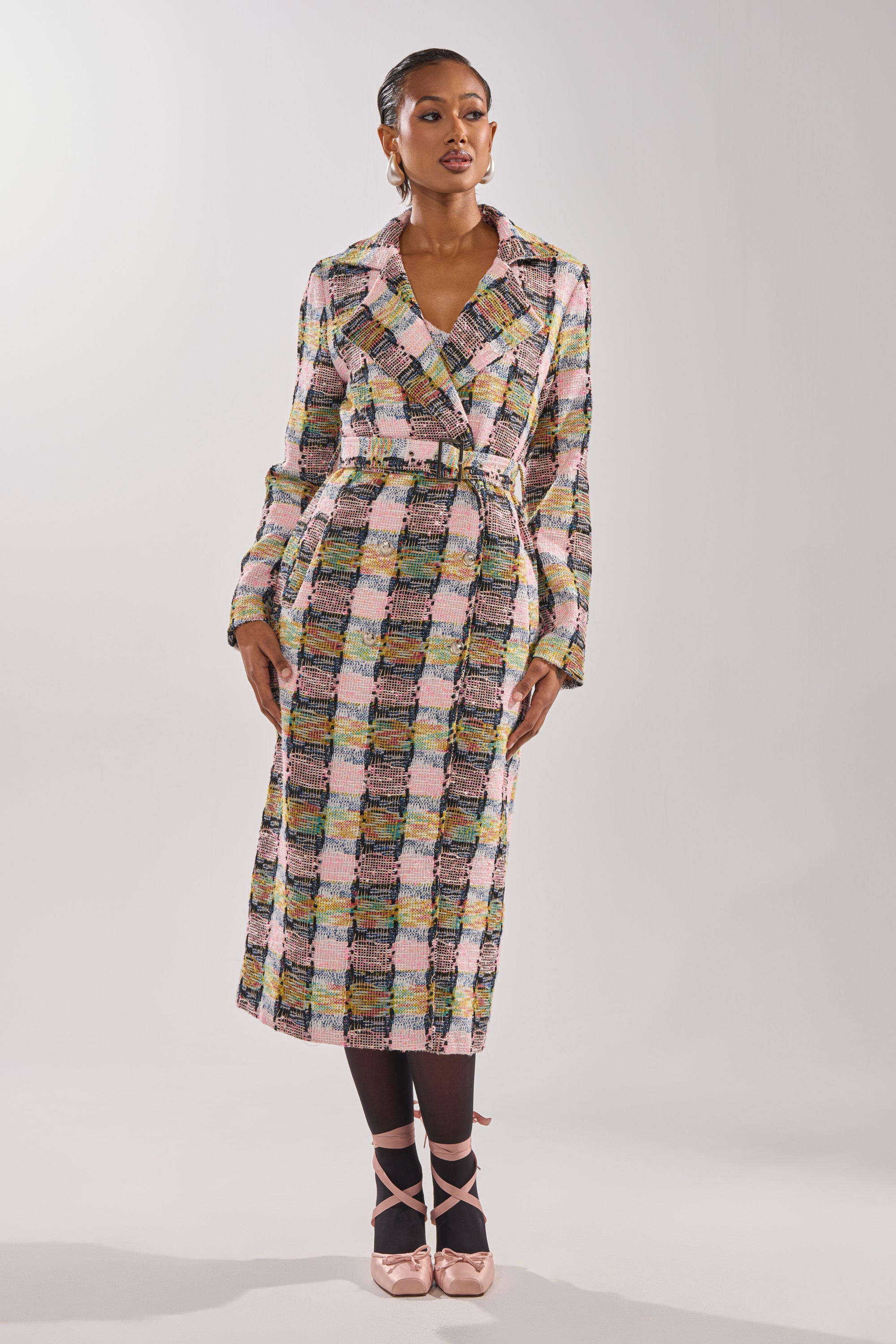 MAIN SQUEEZE TWEED TRENCH