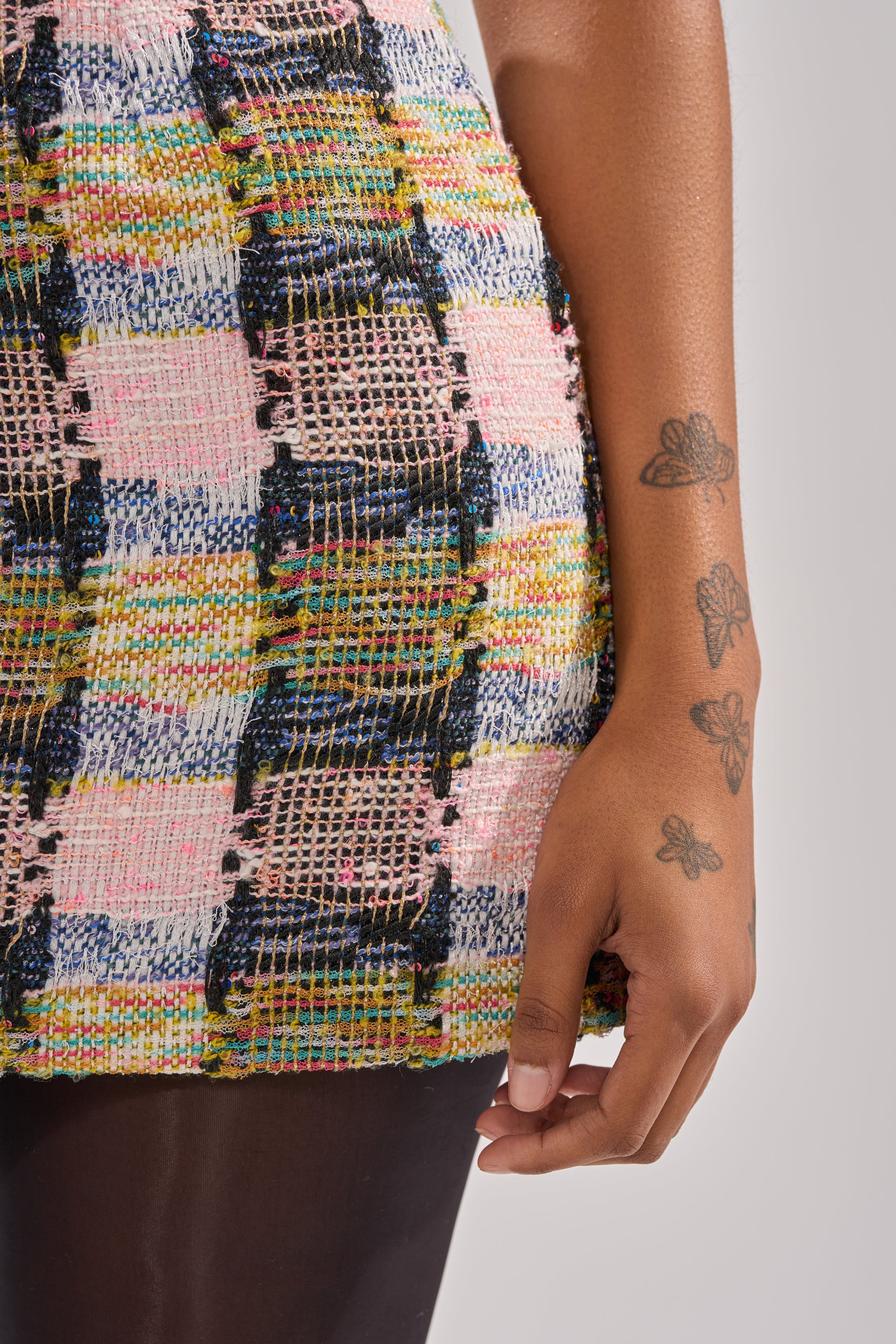 MAIN SQUEEZE TWEED MINI DRESS