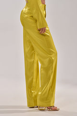 CLEO TROUSER IN CHARTREUSE