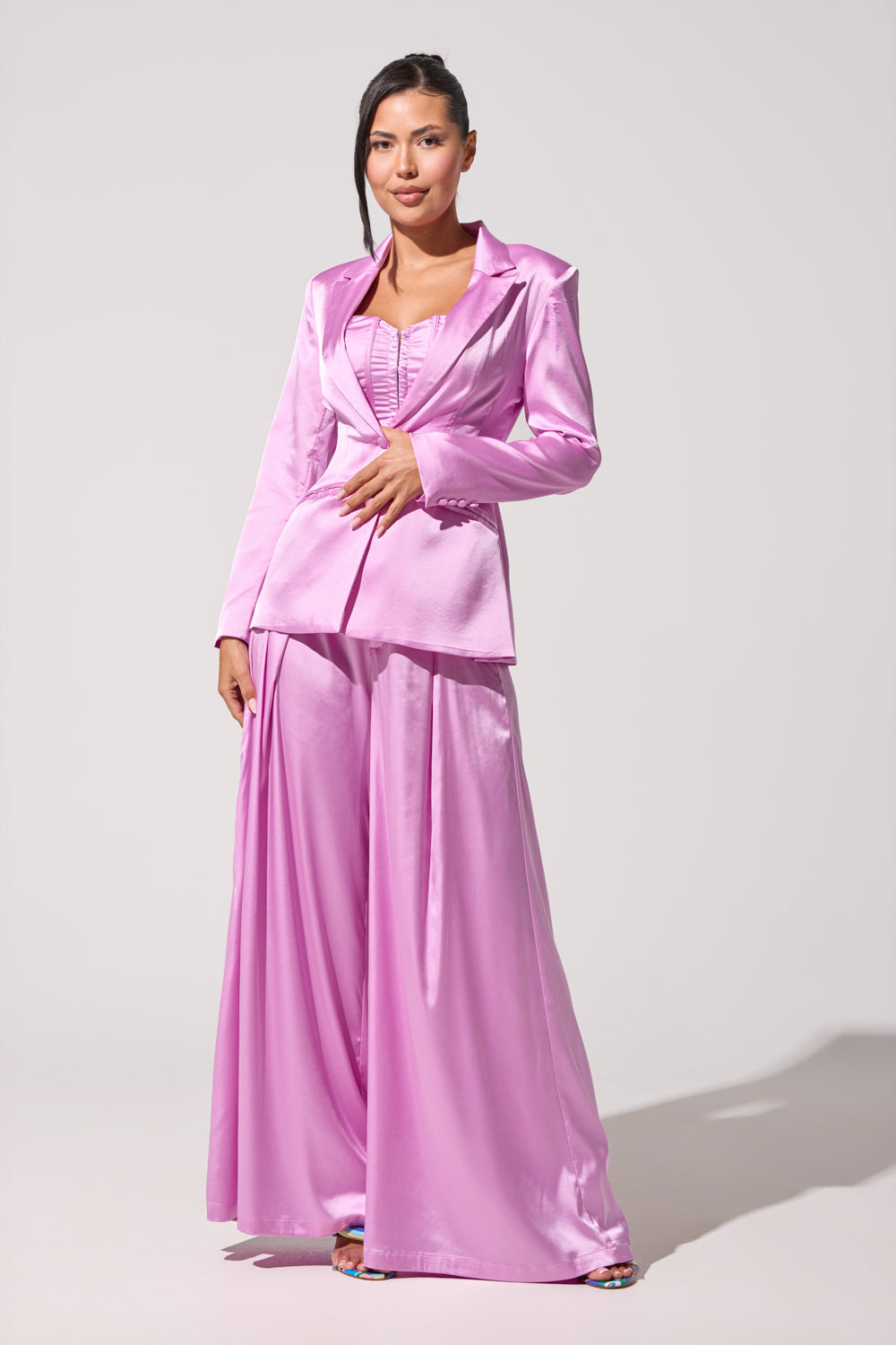 IN FULL BLOOM LIGHT PURPLE BLAZER