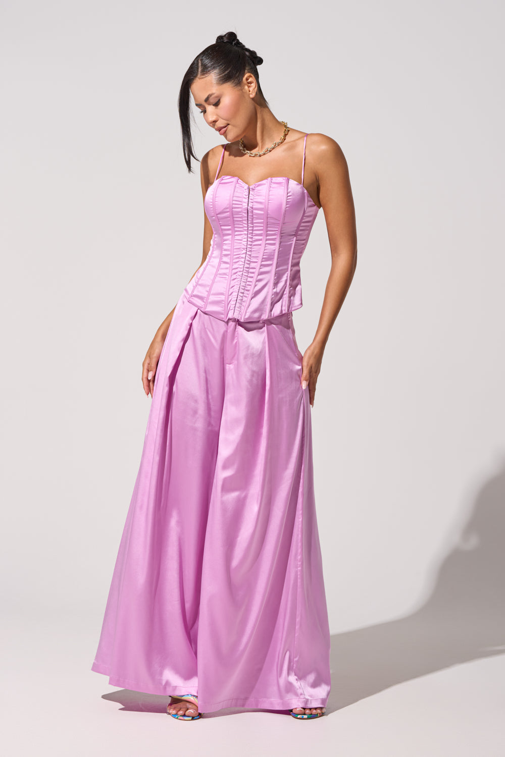 IN FULL BLOOM LIGHT PURPLE CORSET