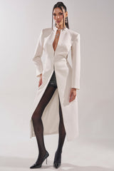 WHEREVER YOU ARE CUTOUT TRENCH IN WHITE