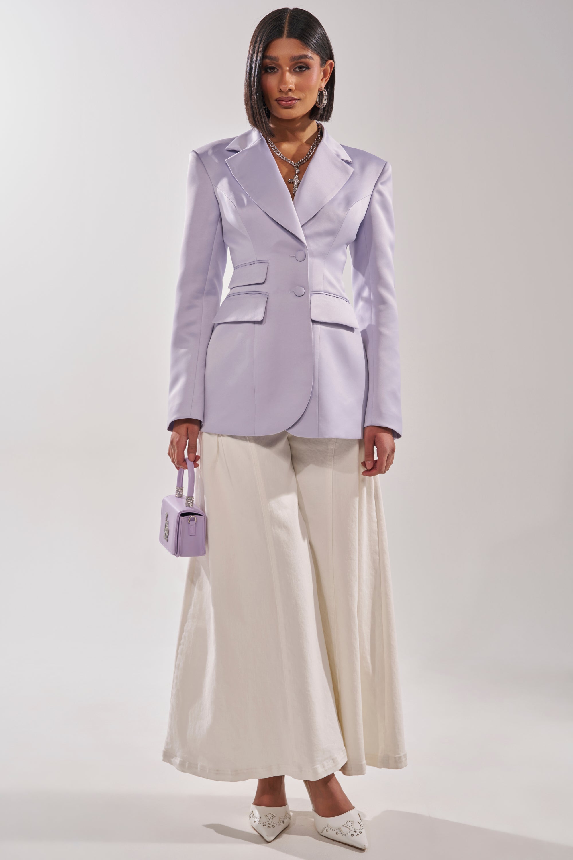 PERFECT FIT BLAZER IN LILAC