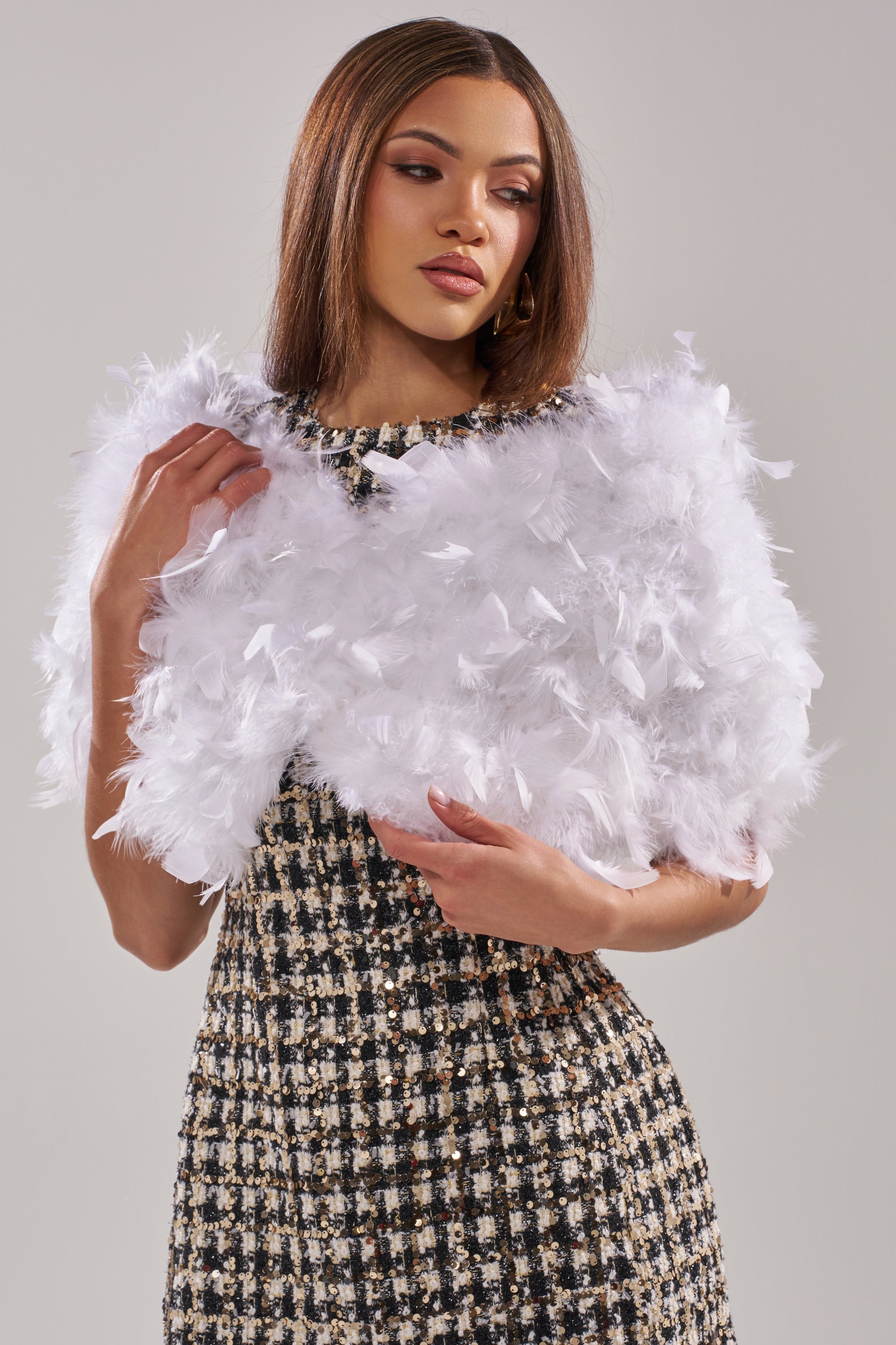 TRUDY FEATHER WRAP