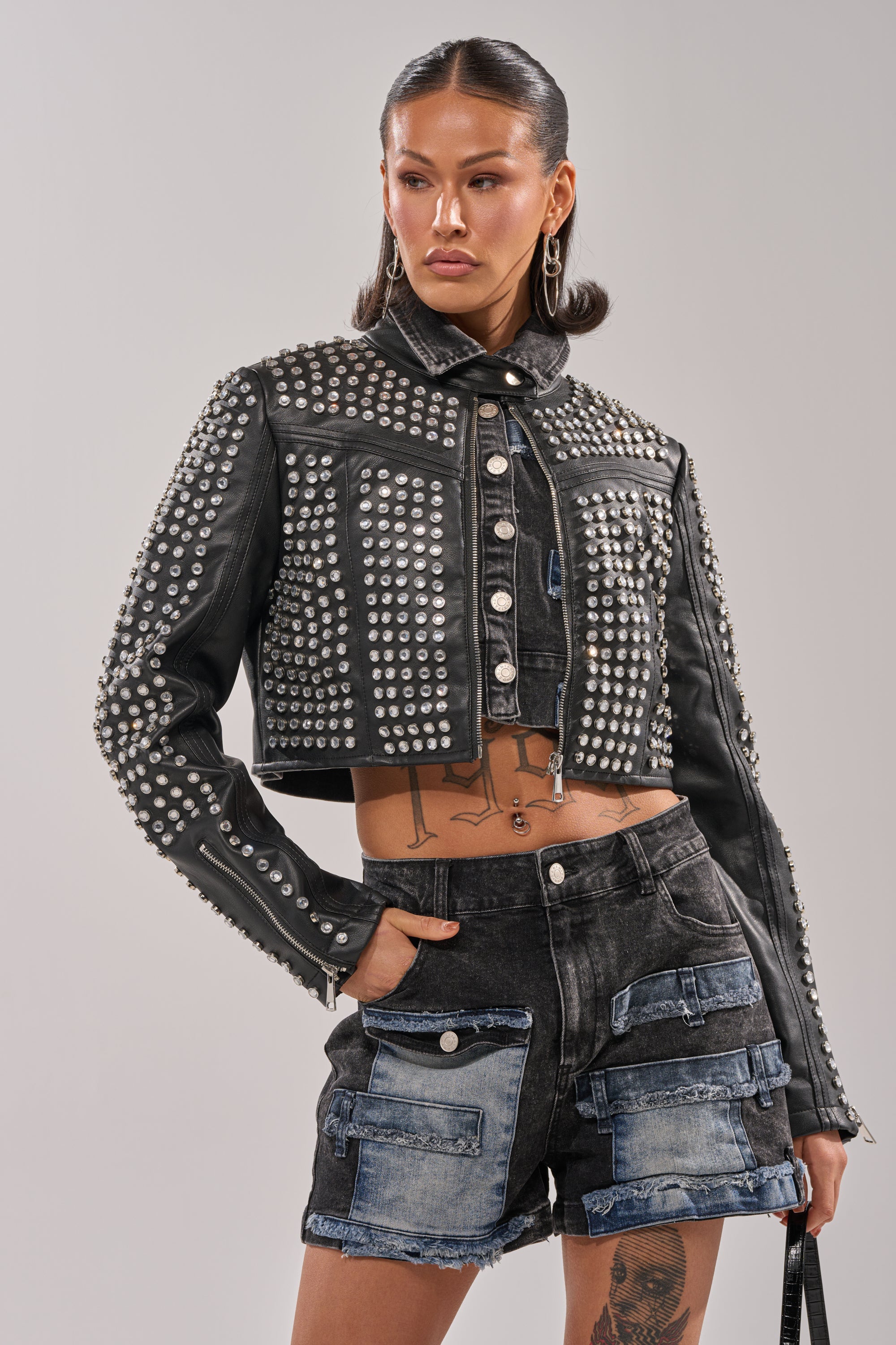 ASHTON RHINESTONE MOTO