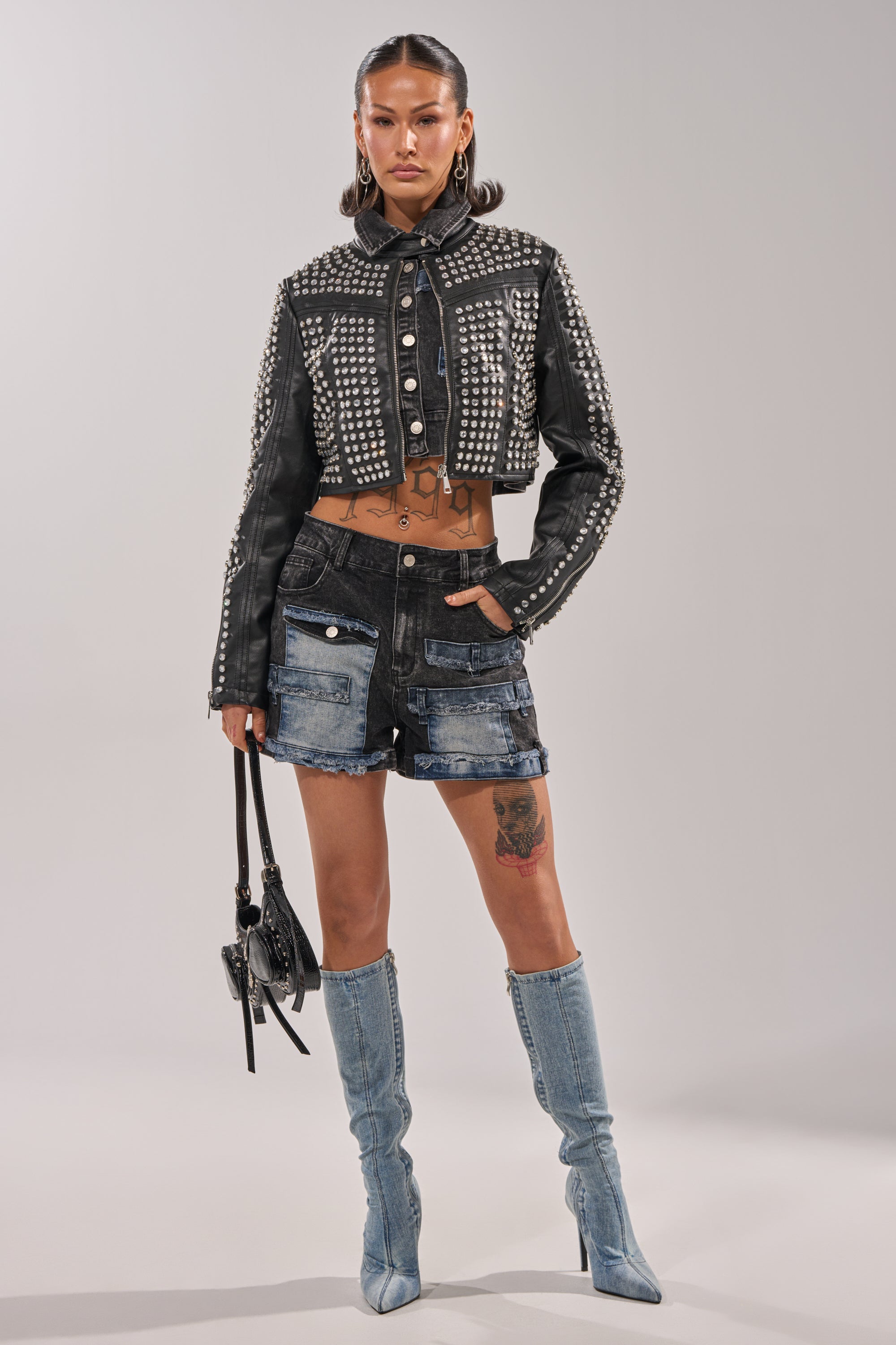 ASHTON RHINESTONE MOTO