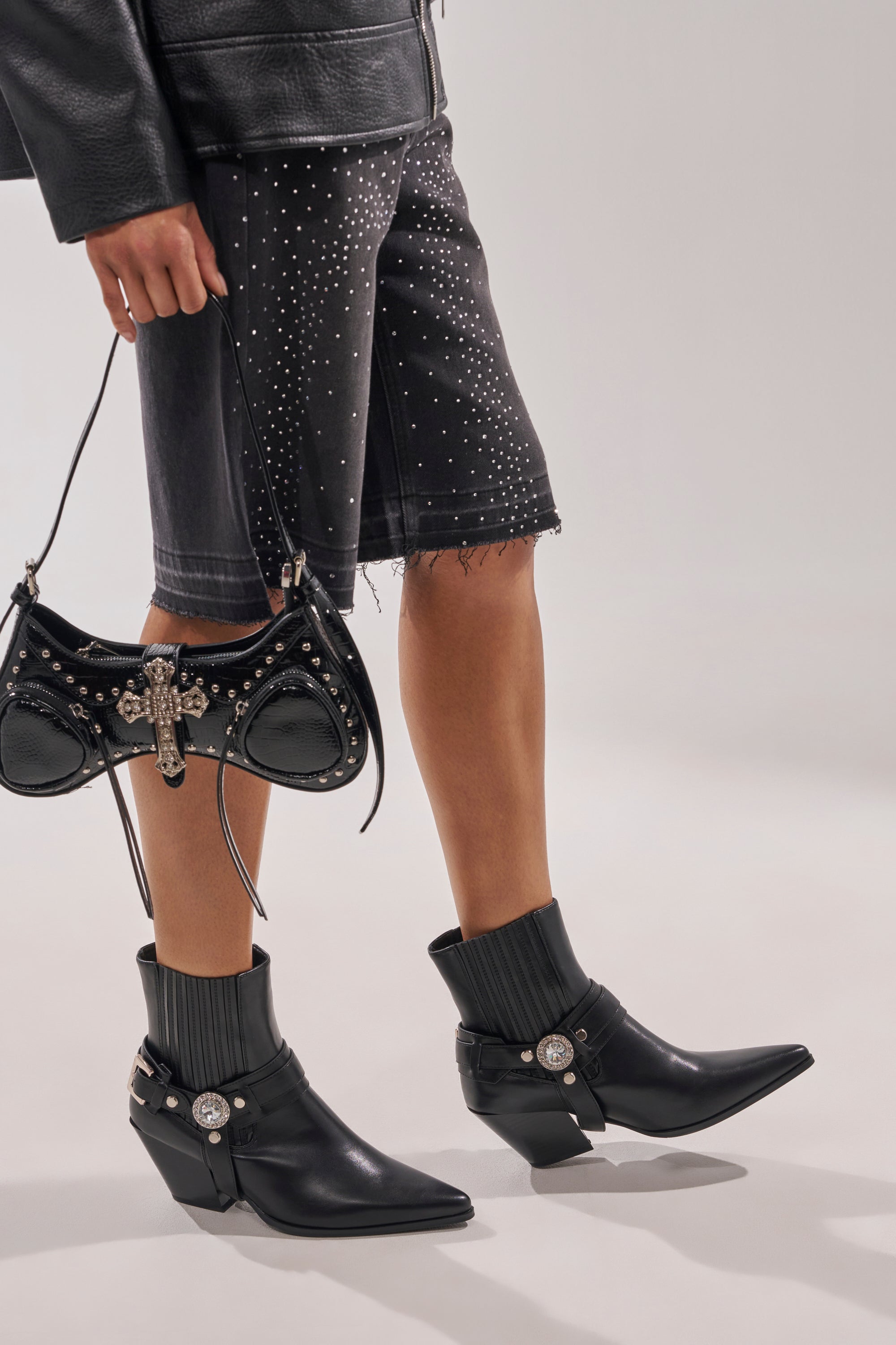 AZALEA WANG LENKOV BLACK WESTERN BOOT