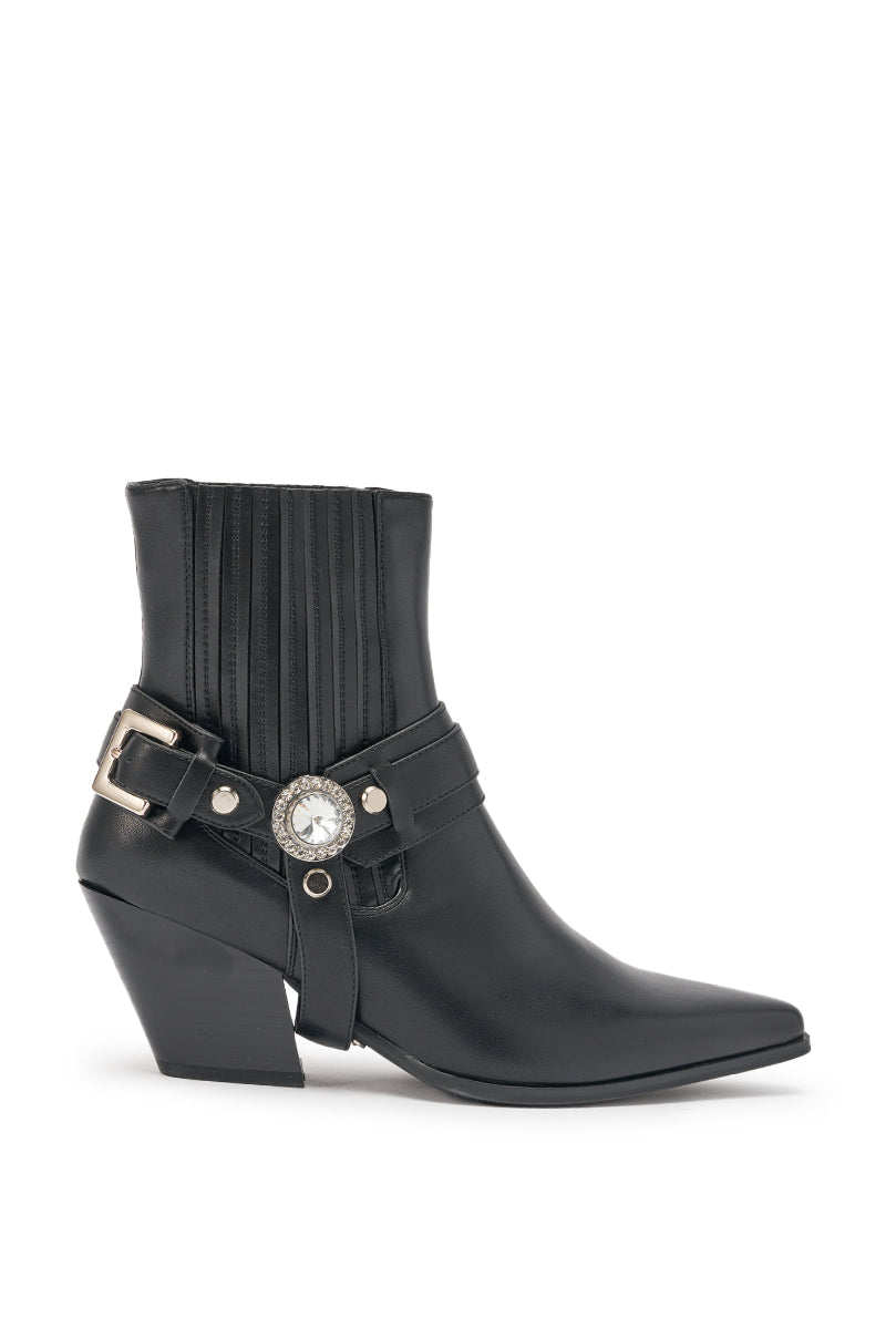 AZALEA WANG LENKOV BLACK WESTERN BOOT