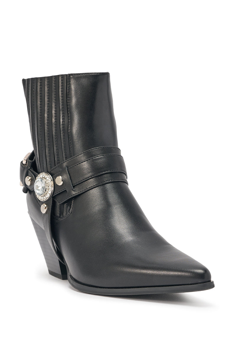 AZALEA WANG LENKOV BLACK WESTERN BOOT