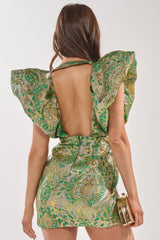 BEST DRESSED BROCADE MINI DRESS