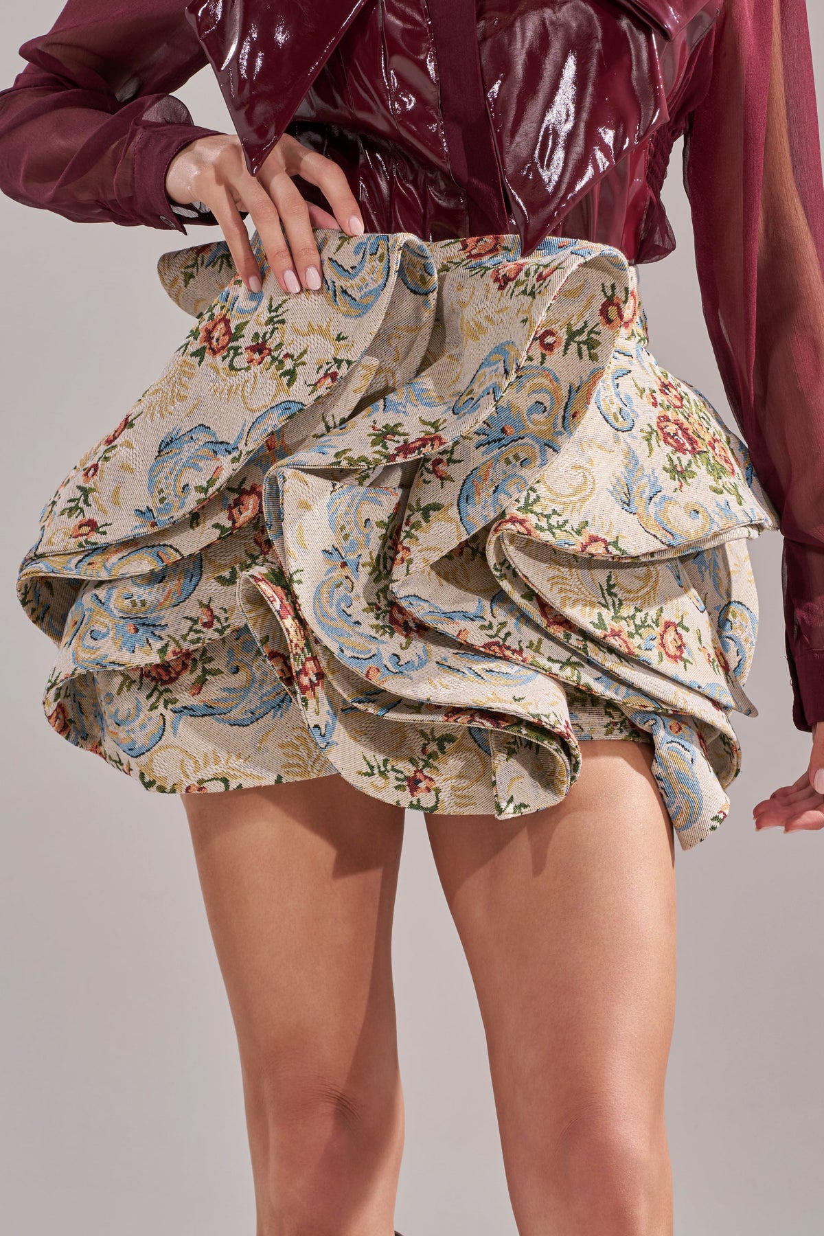 FLORAL BABY RUFFLE SKIRT