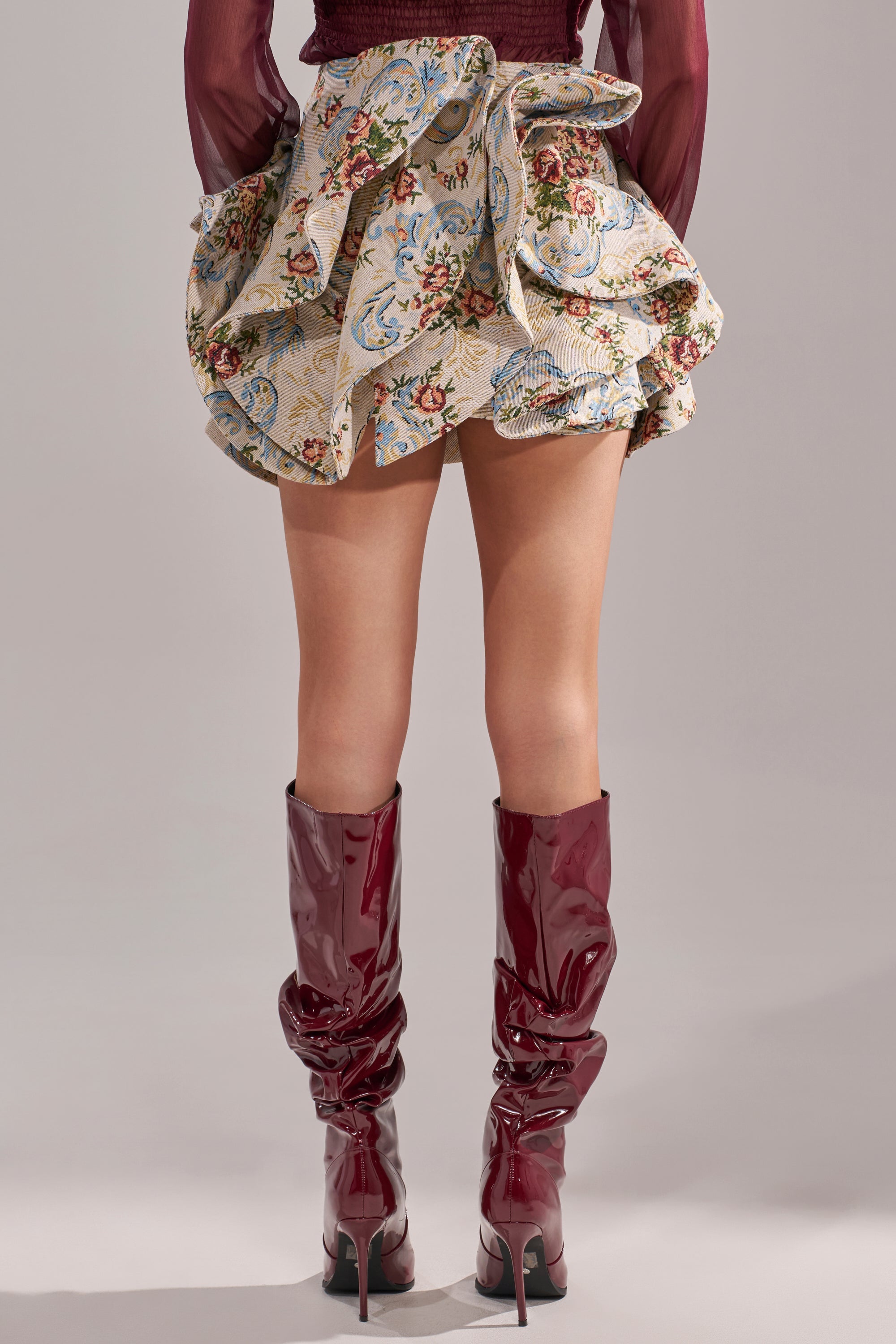 FLORAL BABY RUFFLE SKIRT