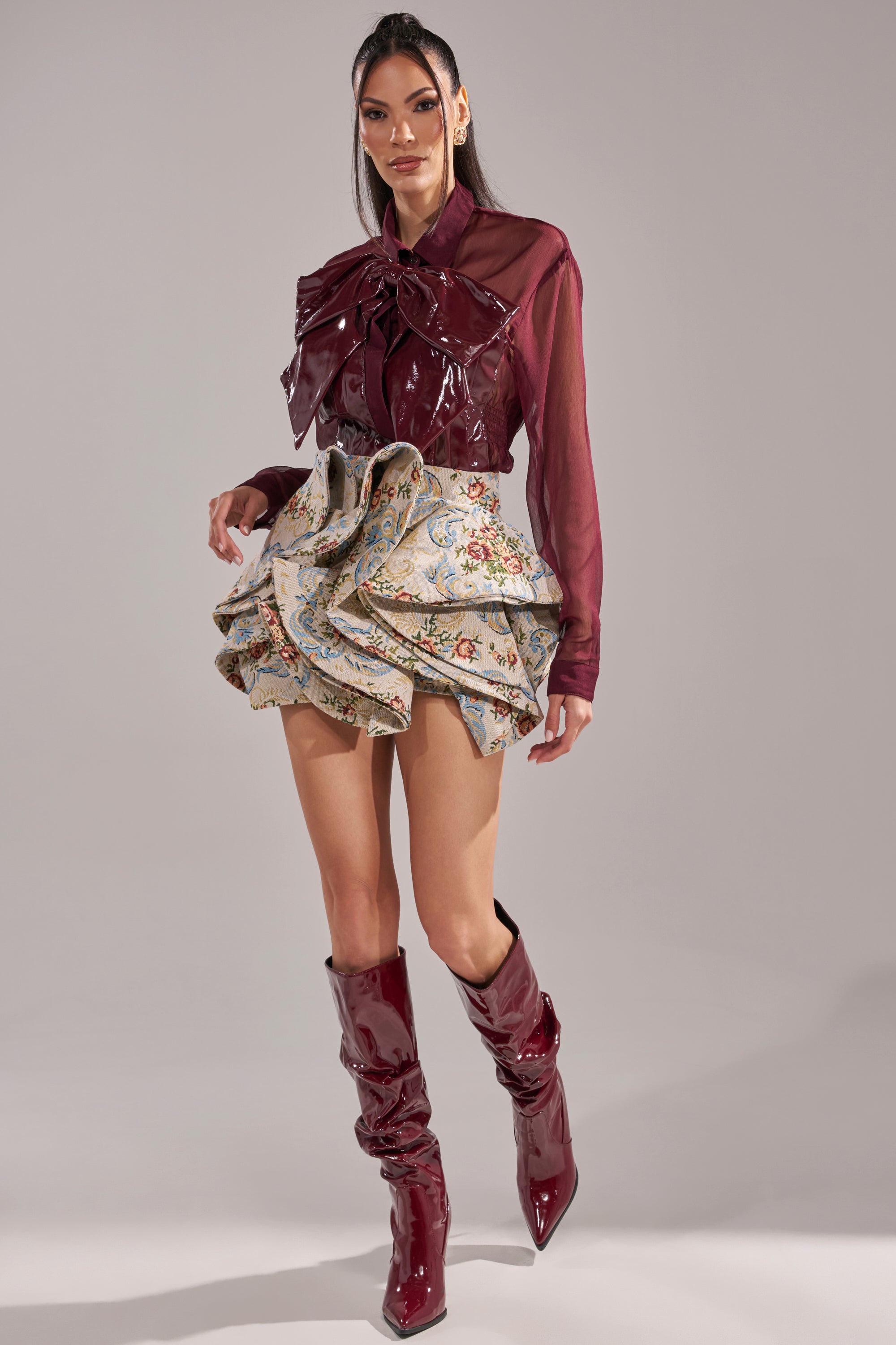FLORAL BABY RUFFLE SKIRT