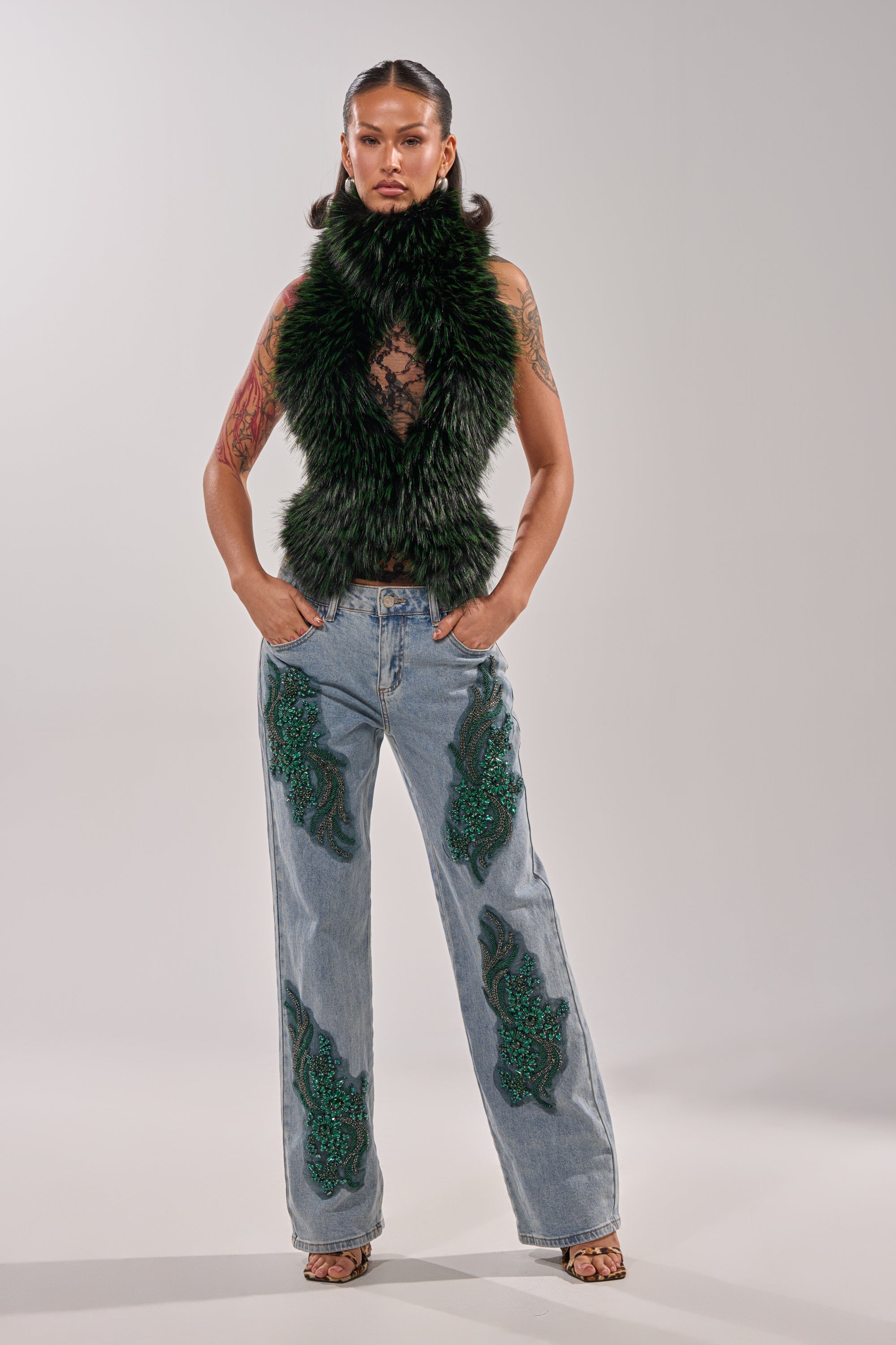 BILLIONAIRE BELLE RHINESTONE JEANS