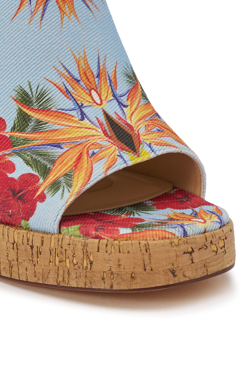AZALEA WANG MAELIE MULTI FLORAL STILETTO SANDAL