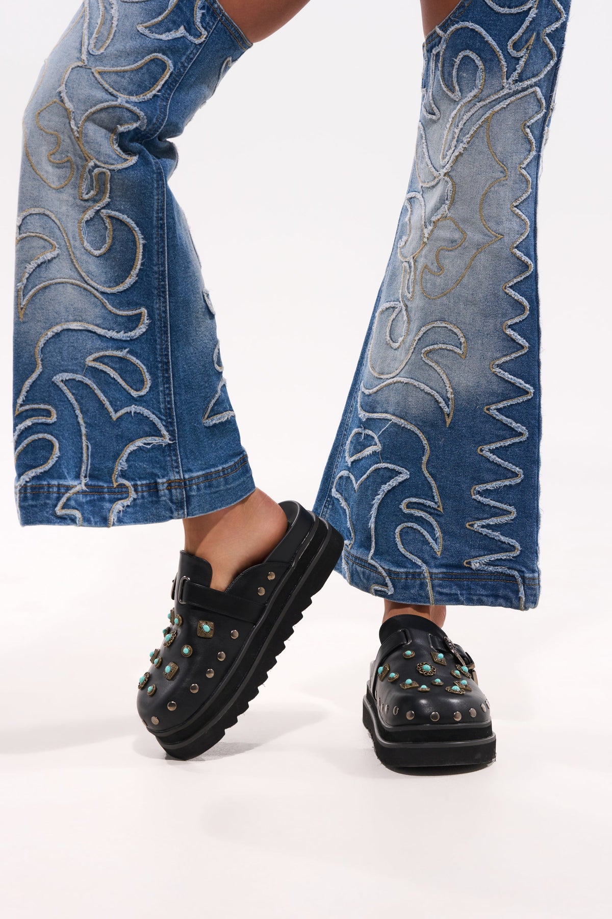 AZALEA WANG MAVIS FLAT EMBELLISHED CLOG