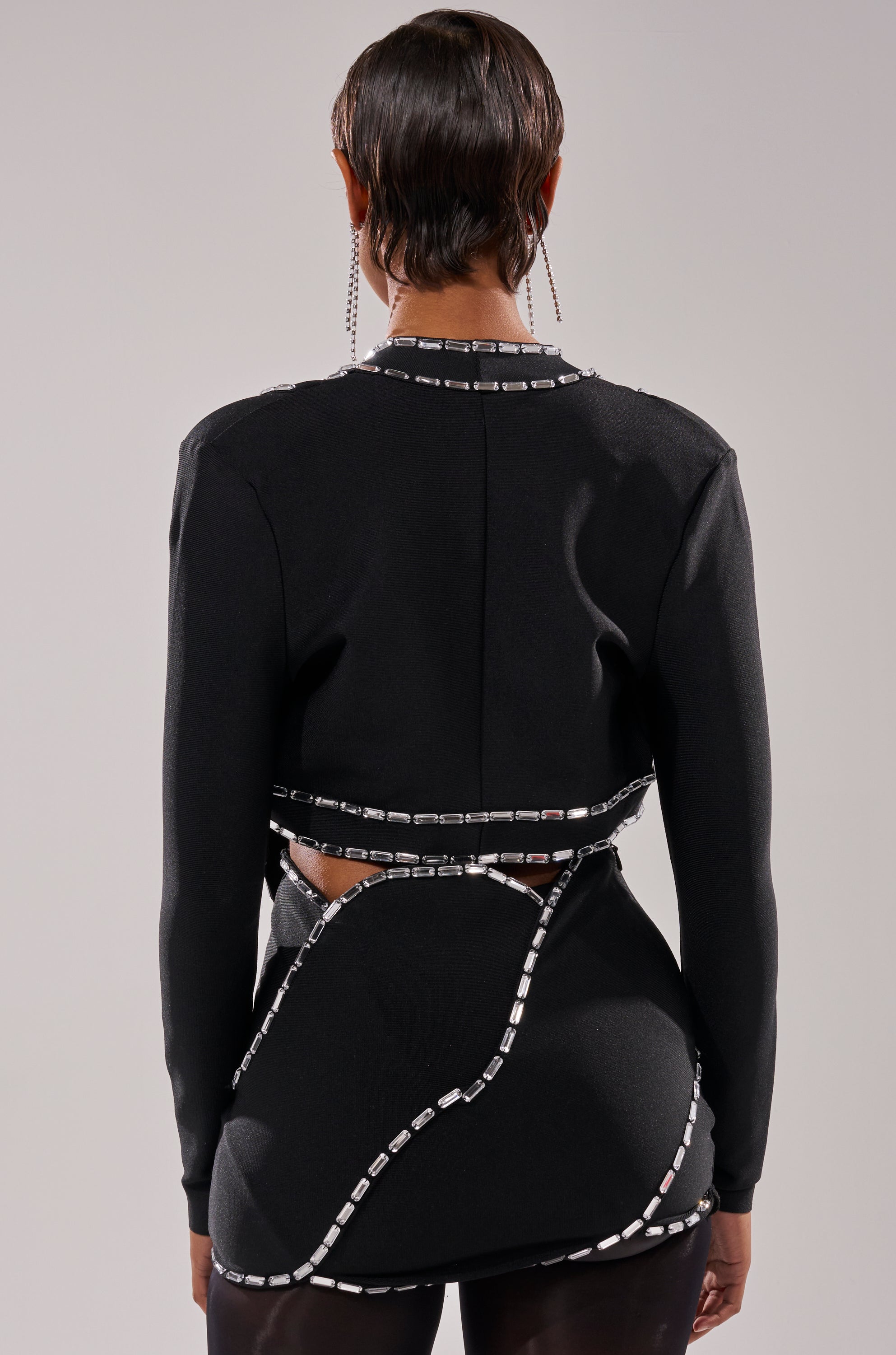 TOO HOT FOR THIS RHINESTONE BLOUSE