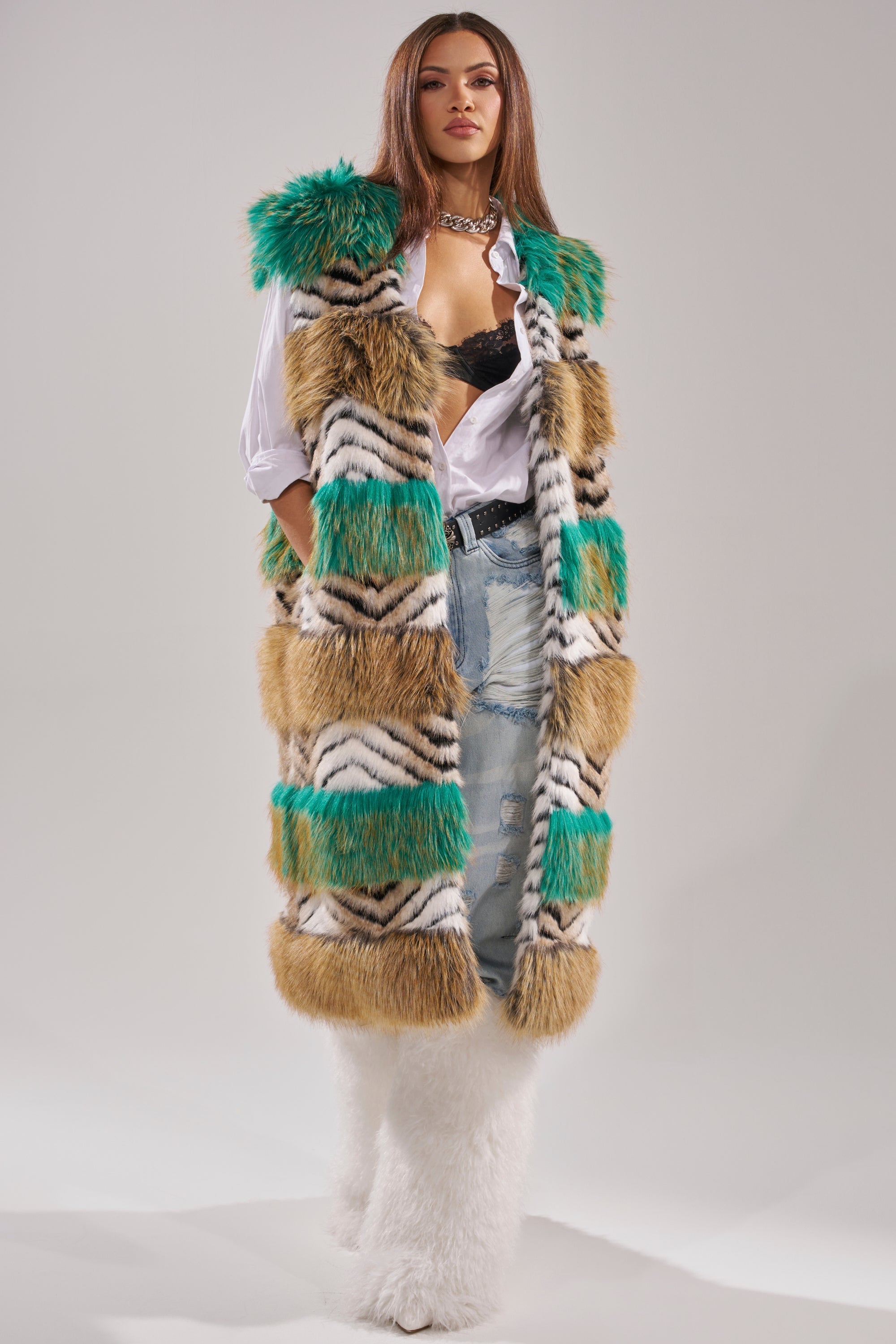 HYDE PARK FAUX FUR VEST