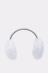 EXTRA RHINESTONE EAR MUFFS IN WHITE