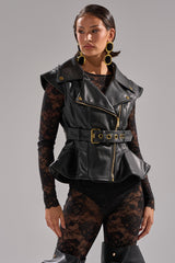 PEP IN MY STEP LEATHER VEST