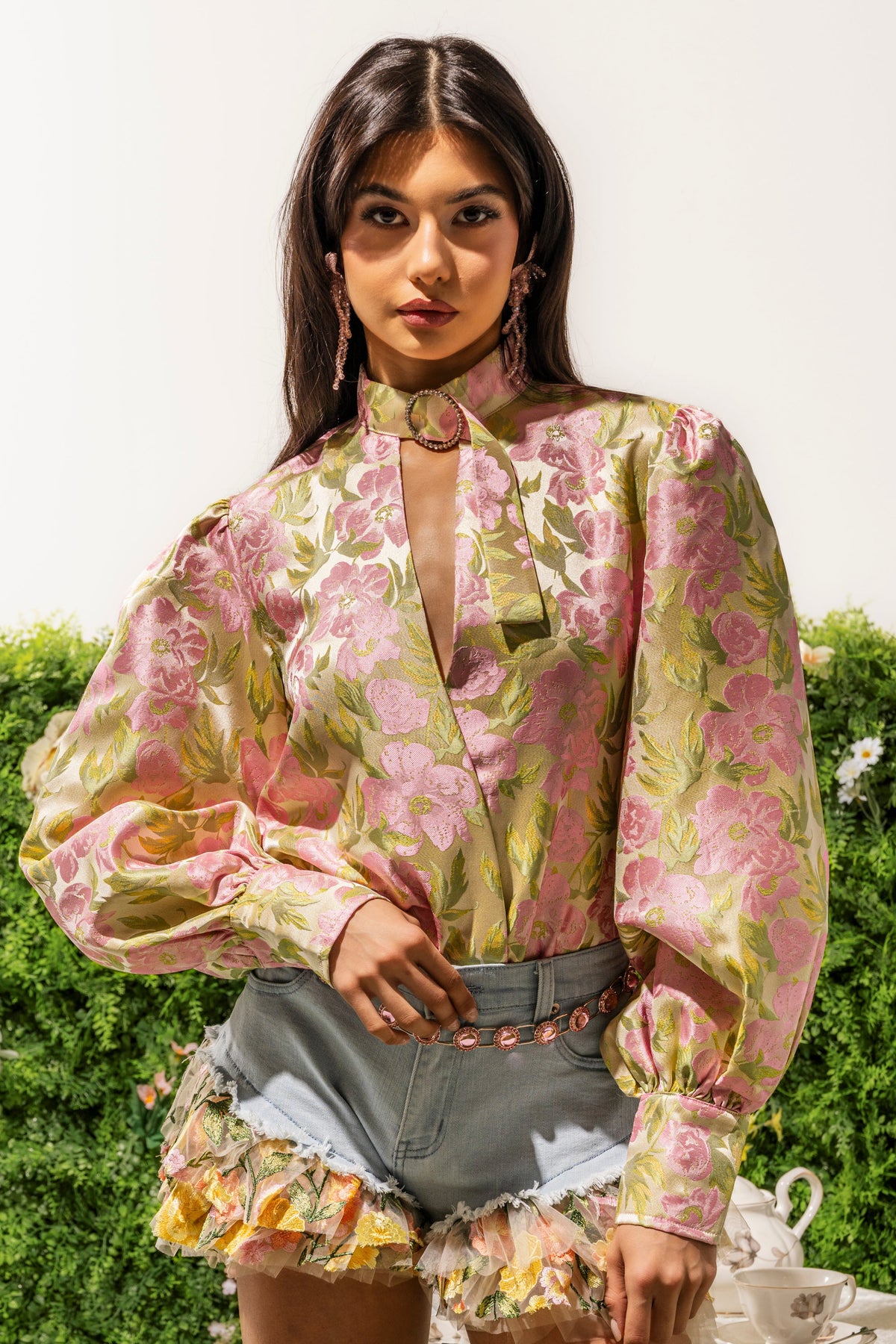 OVER IT FLORAL BODYSUIT