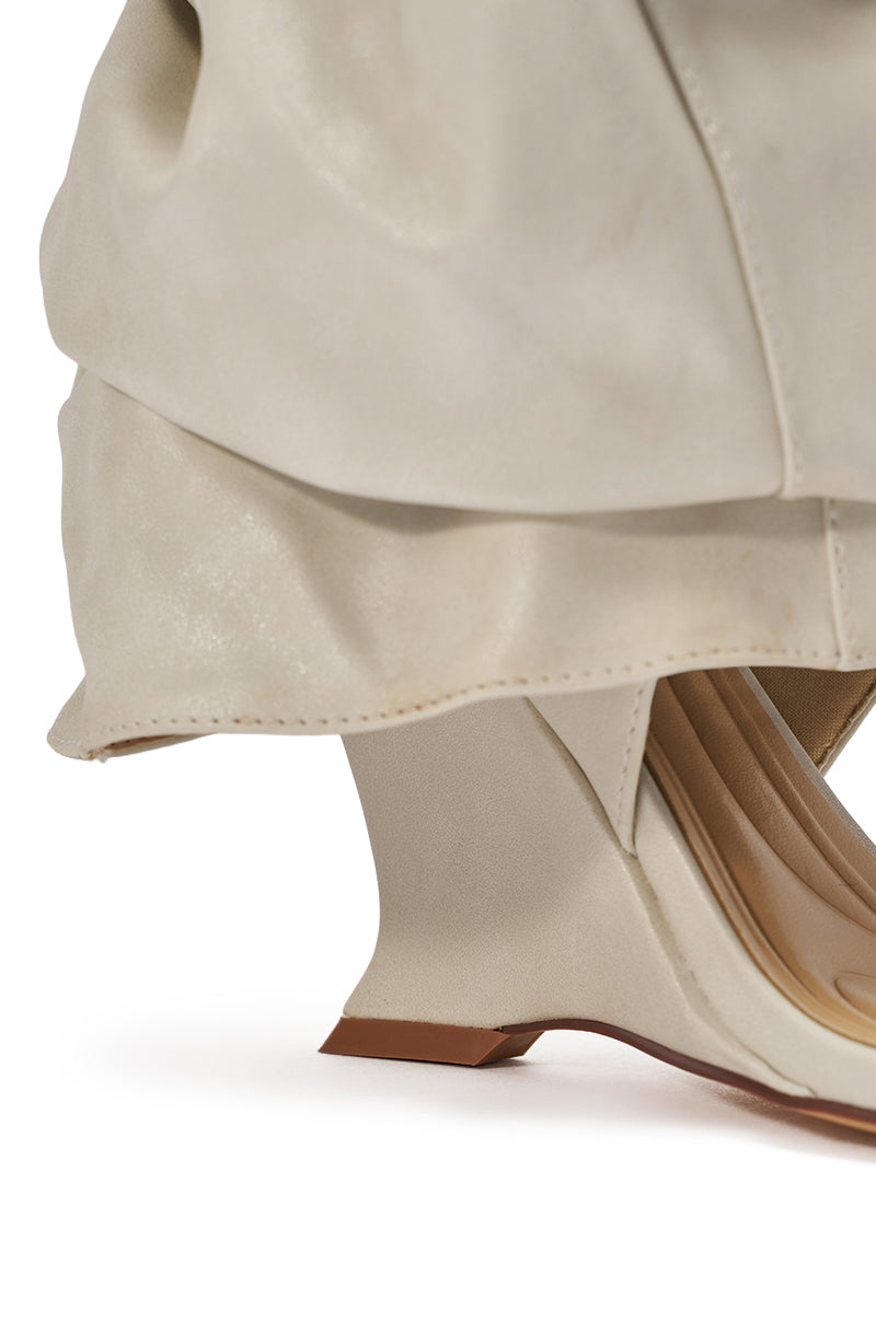 AZALEA WANG RAYLAN BONE GLADIATOR SANDAL