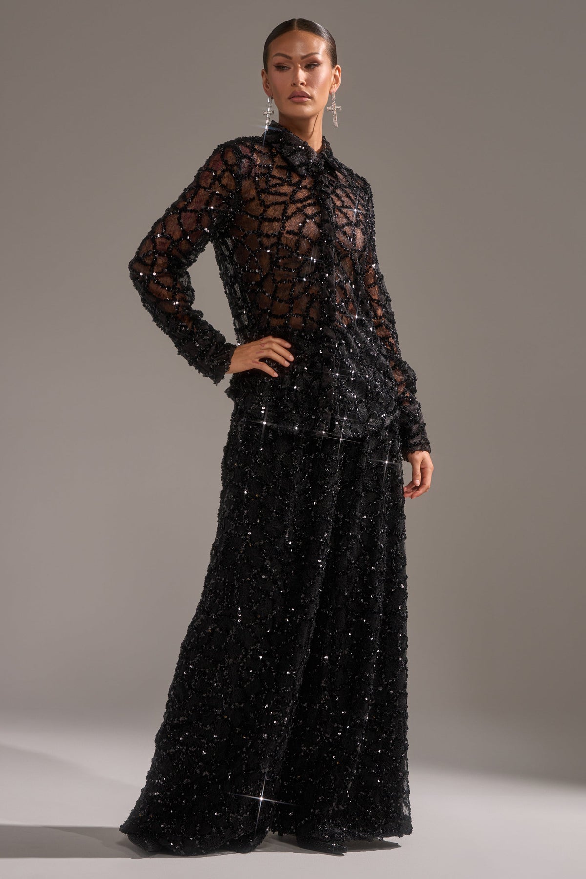 ROXY SEQUIN PALAZZO PANT