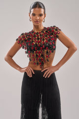 RUBY RHINESTONE BLOUSE