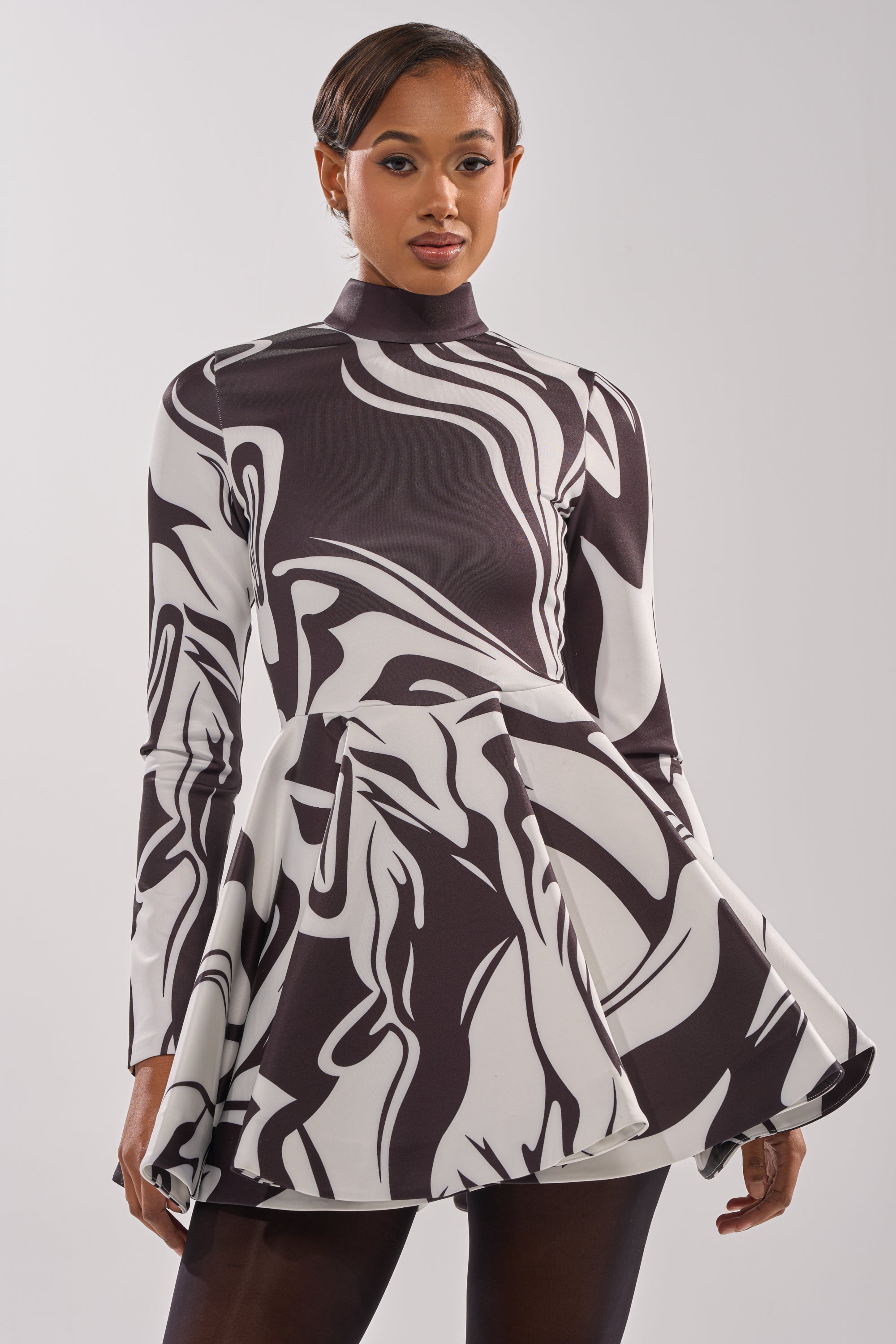 GROOVY BABY MOCKNECK MINI DRESS