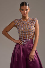 LOVER GIRL RHINESTONE CHAIN TOP