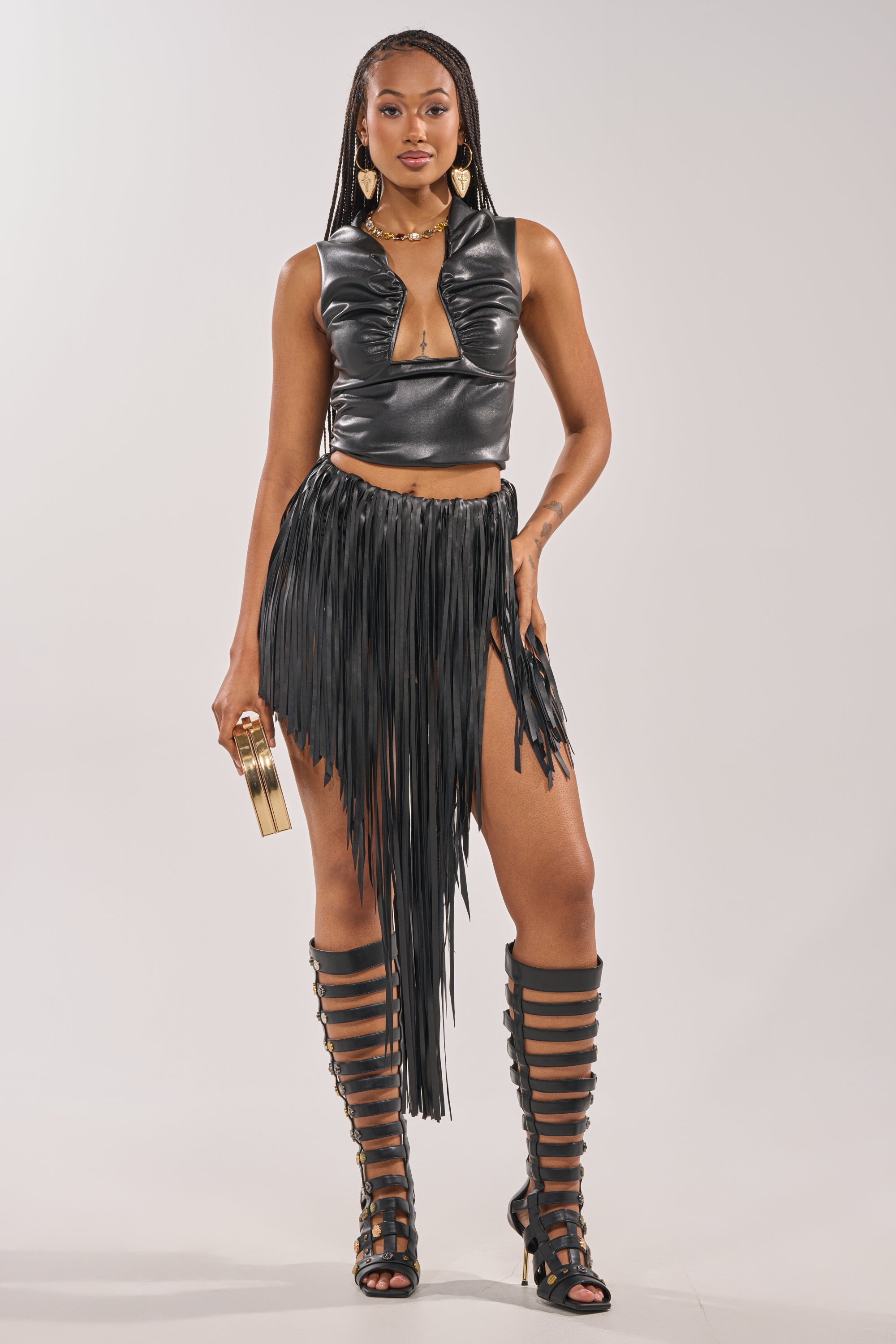 COACHELLA FRINGE SKIRT