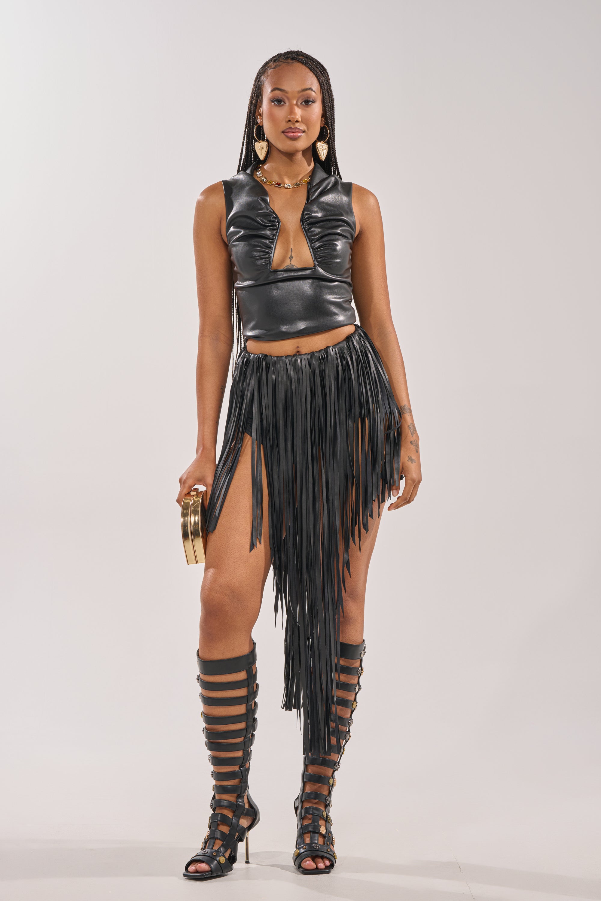 COACHELLA FRINGE SKIRT